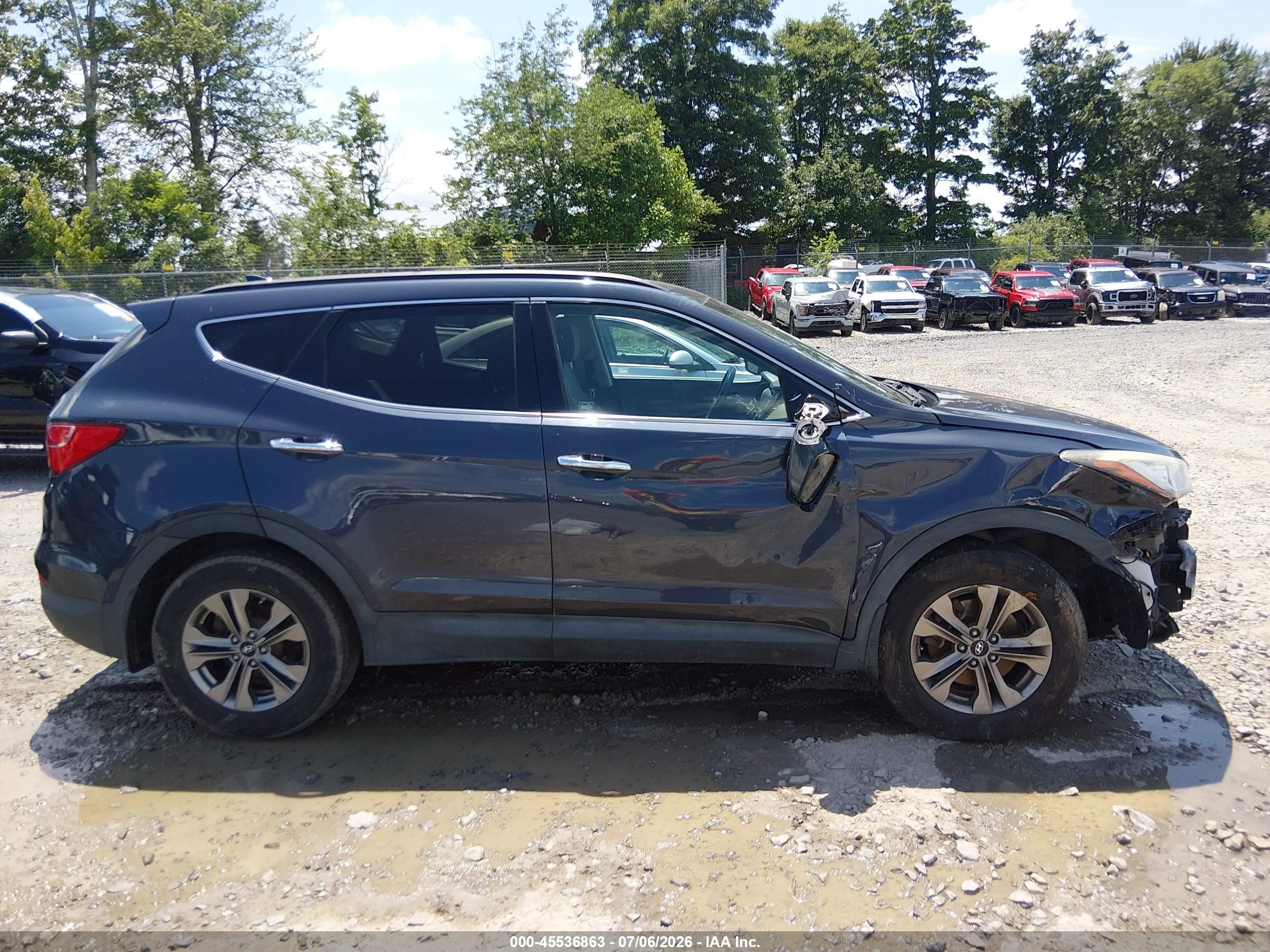 2015 Hyundai Santa Fe Sport 2.4l Black vin: 5XYZUDLB6FG248224