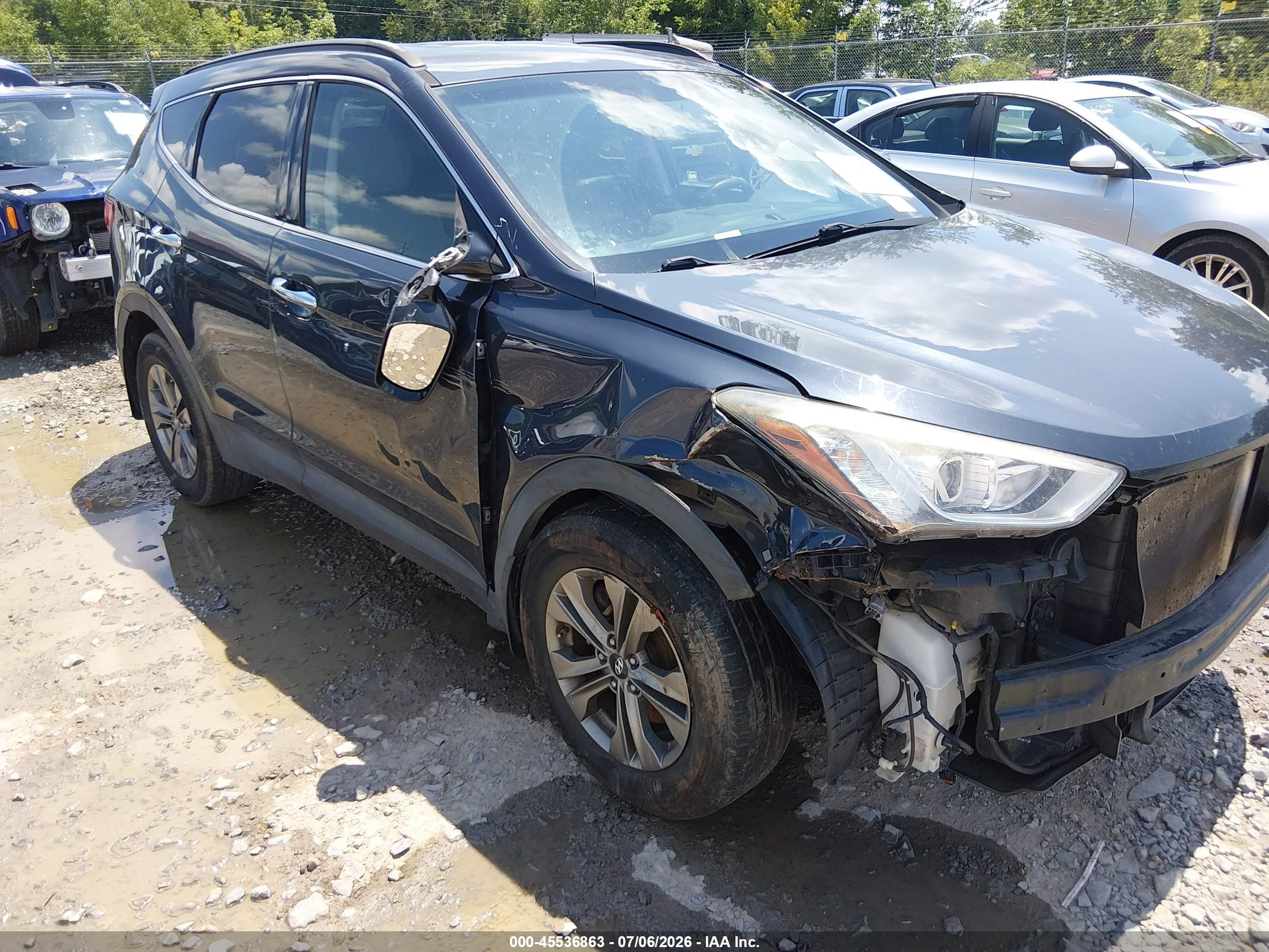 2015 Hyundai Santa Fe Sport 2.4l Black vin: 5XYZUDLB6FG248224