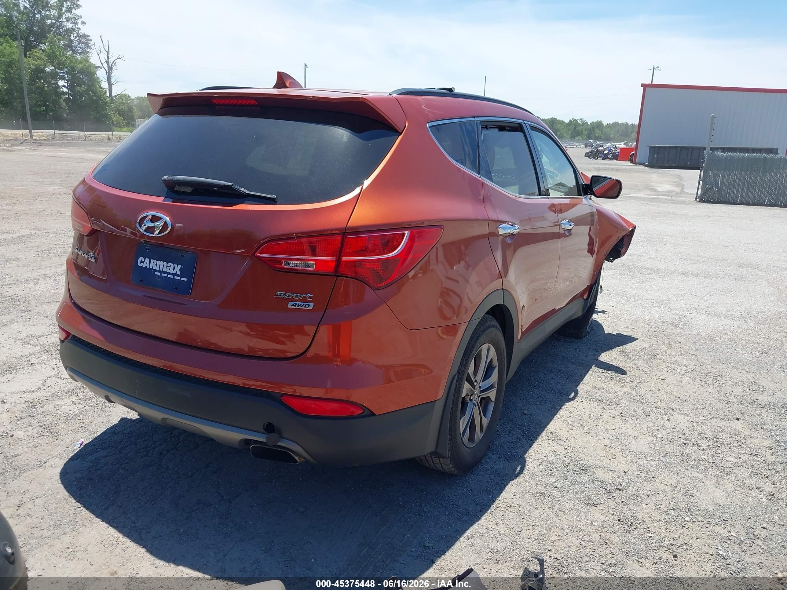 2015 Hyundai Santa Fe Sport 2.4l Оранжевый vin: 5XYZUDLB6FG251835