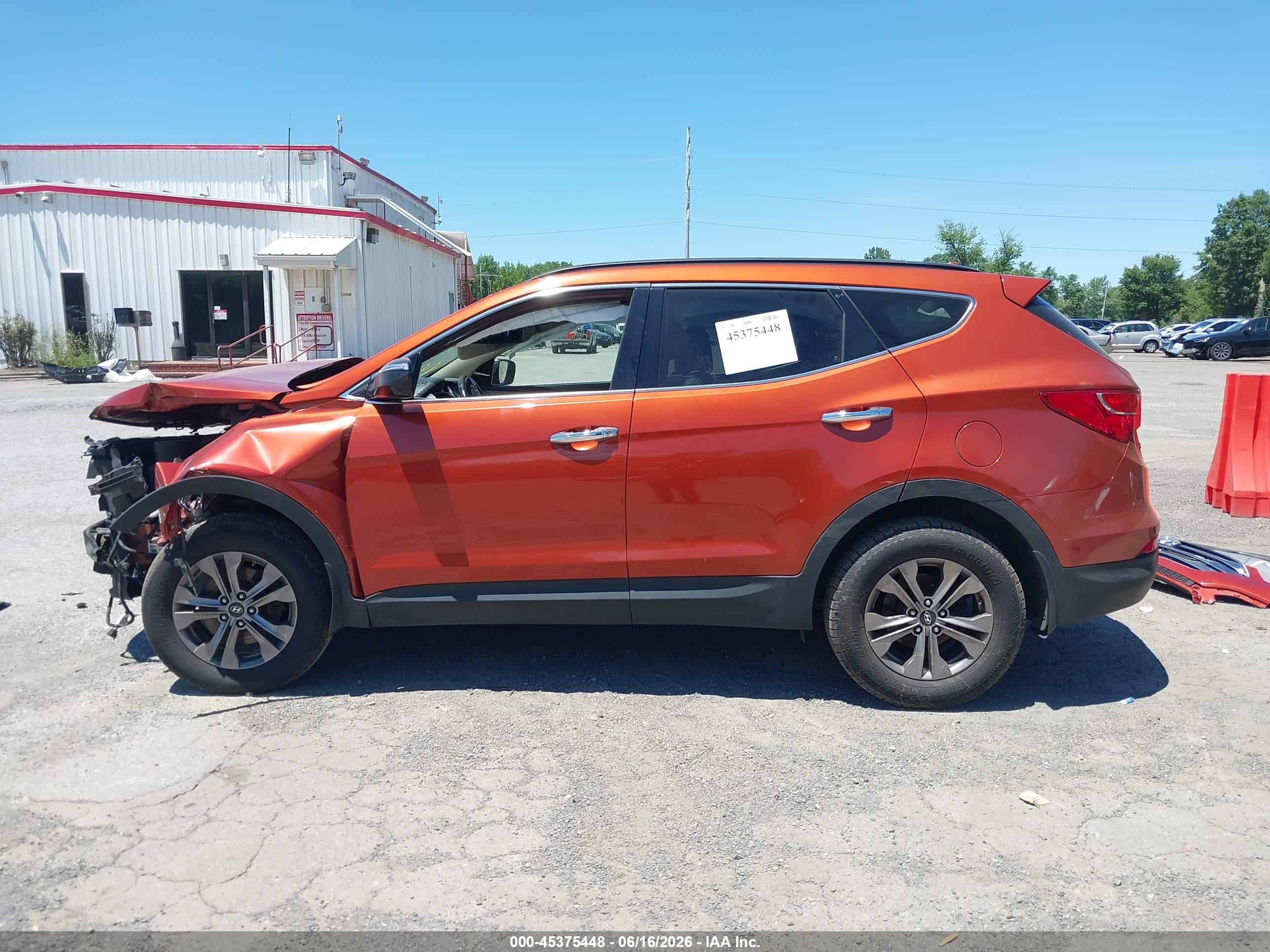 2015 Hyundai Santa Fe Sport 2.4l Оранжевый vin: 5XYZUDLB6FG251835