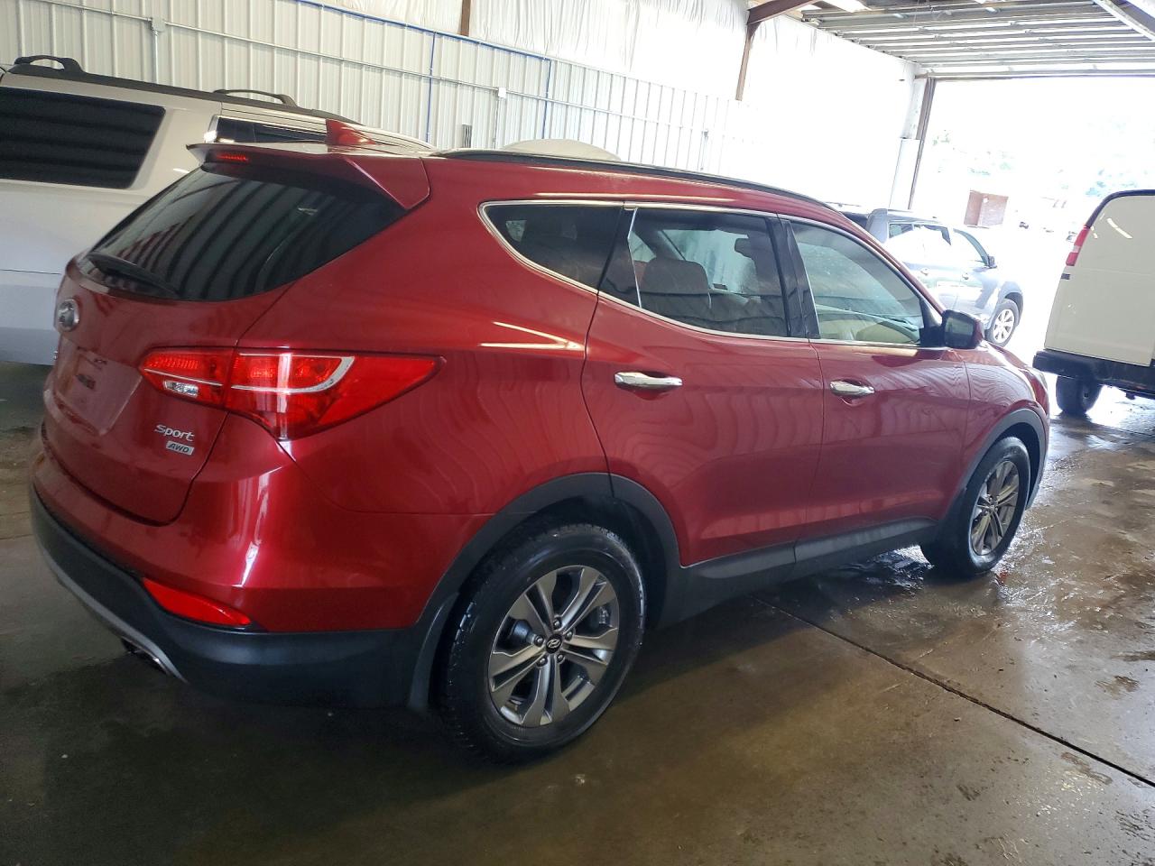 2015 Hyundai Santa Fe Sport 2.4l Maroon vin: 5XYZUDLB6FG252094