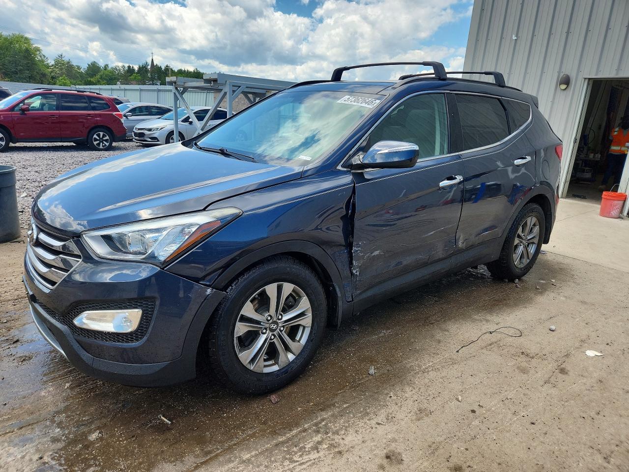 2015 Hyundai Santa Fe Sport 2.4l Blue vin: 5XYZUDLB6FG264732