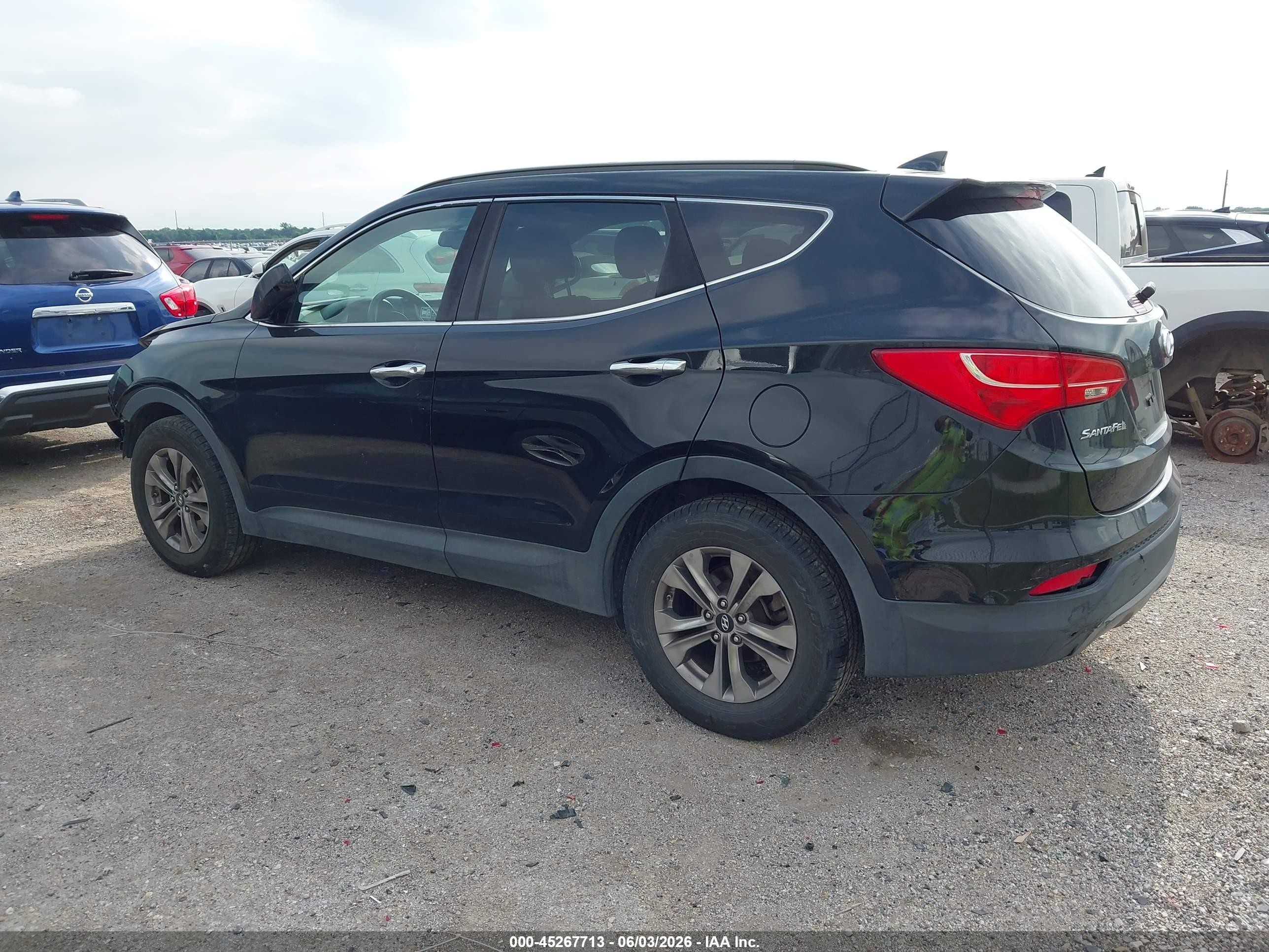 2015 Hyundai Santa Fe Sport 2.4l Black vin: 5XYZUDLB6FG267677