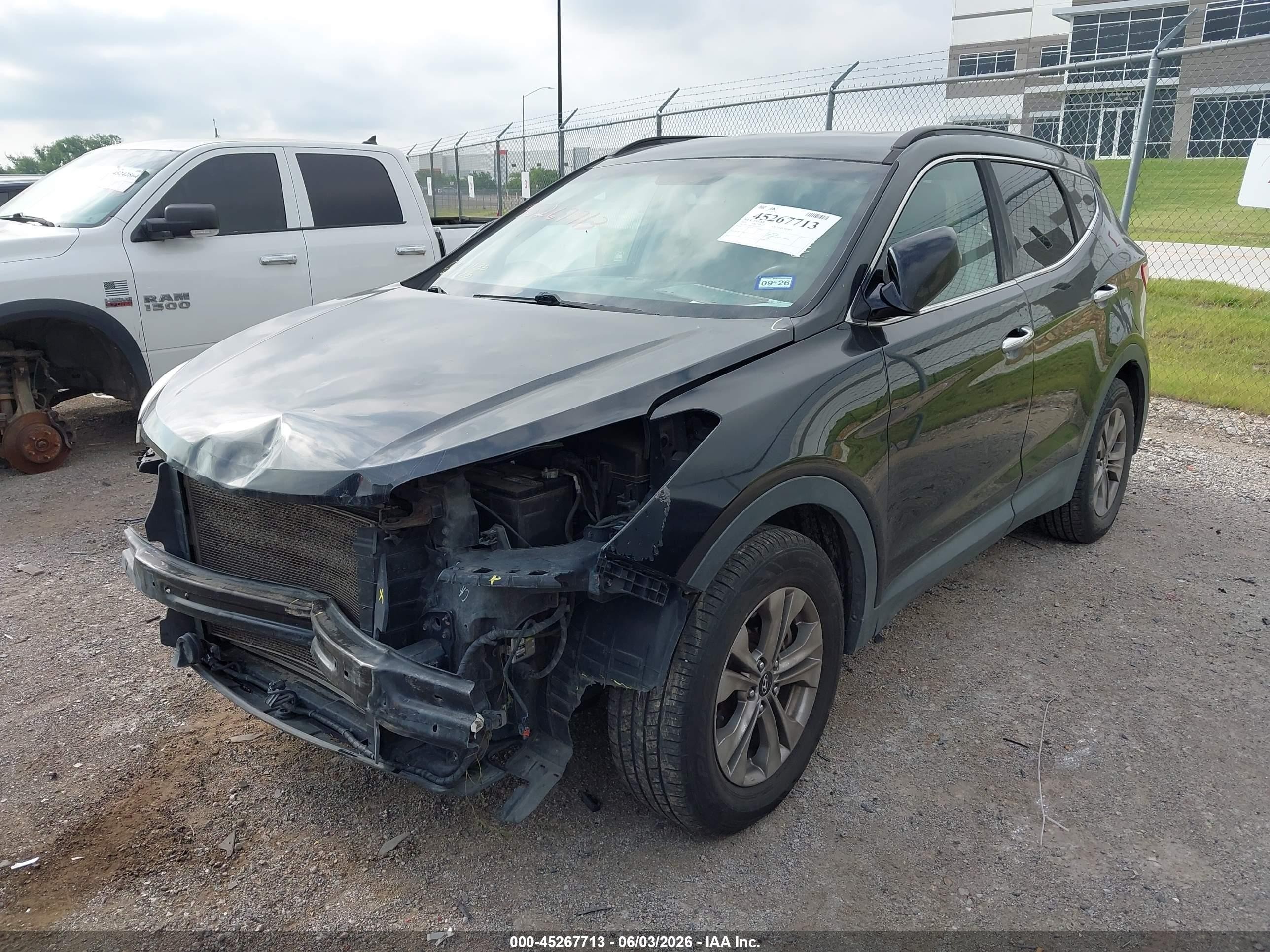 2015 Hyundai Santa Fe Sport 2.4l Black vin: 5XYZUDLB6FG267677