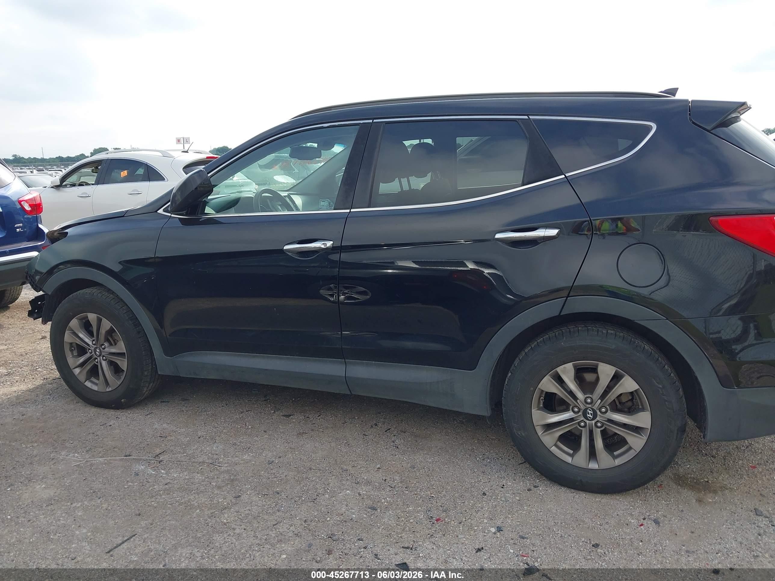 2015 Hyundai Santa Fe Sport 2.4l Black vin: 5XYZUDLB6FG267677