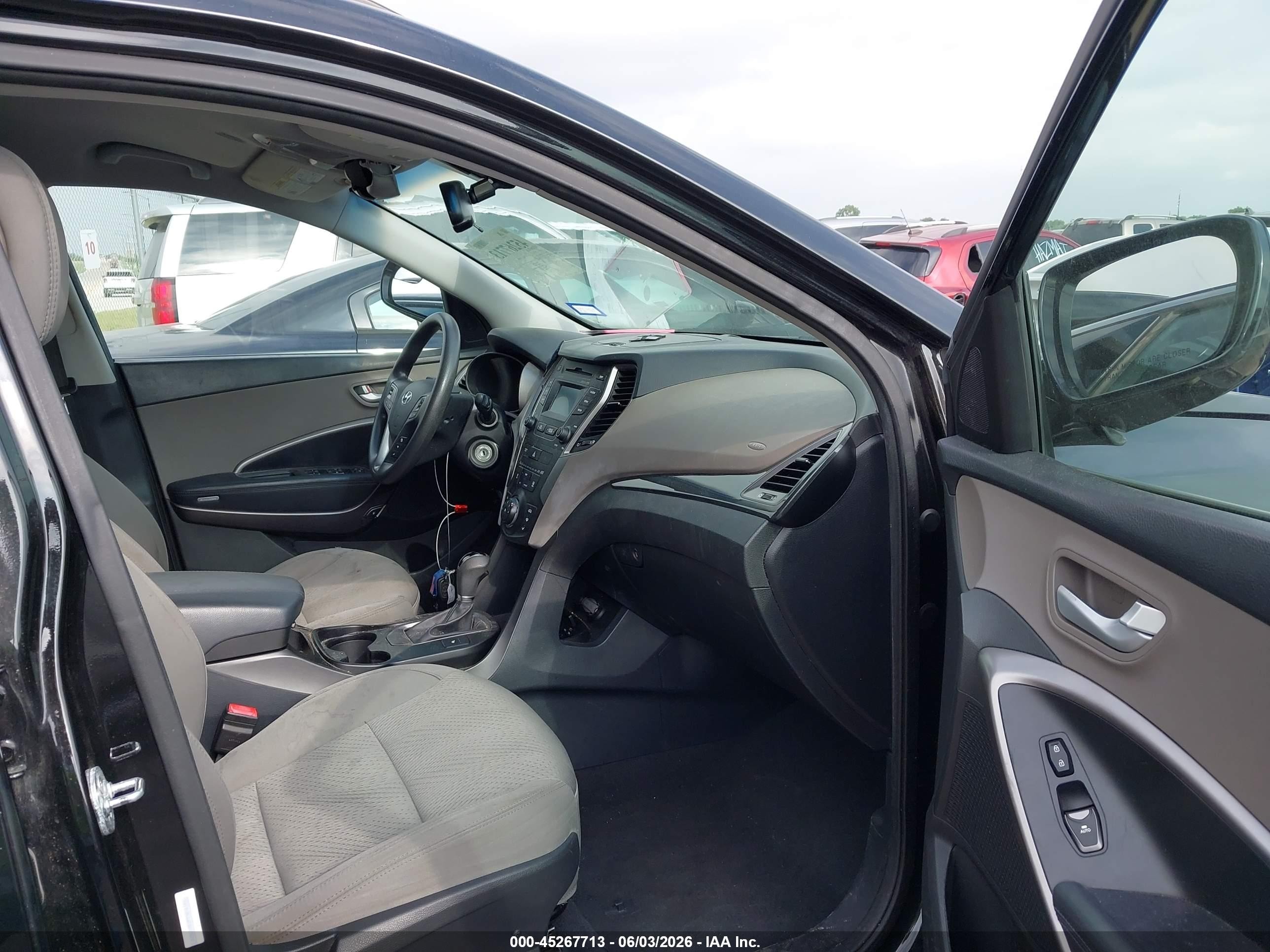 2015 Hyundai Santa Fe Sport 2.4l Black vin: 5XYZUDLB6FG267677