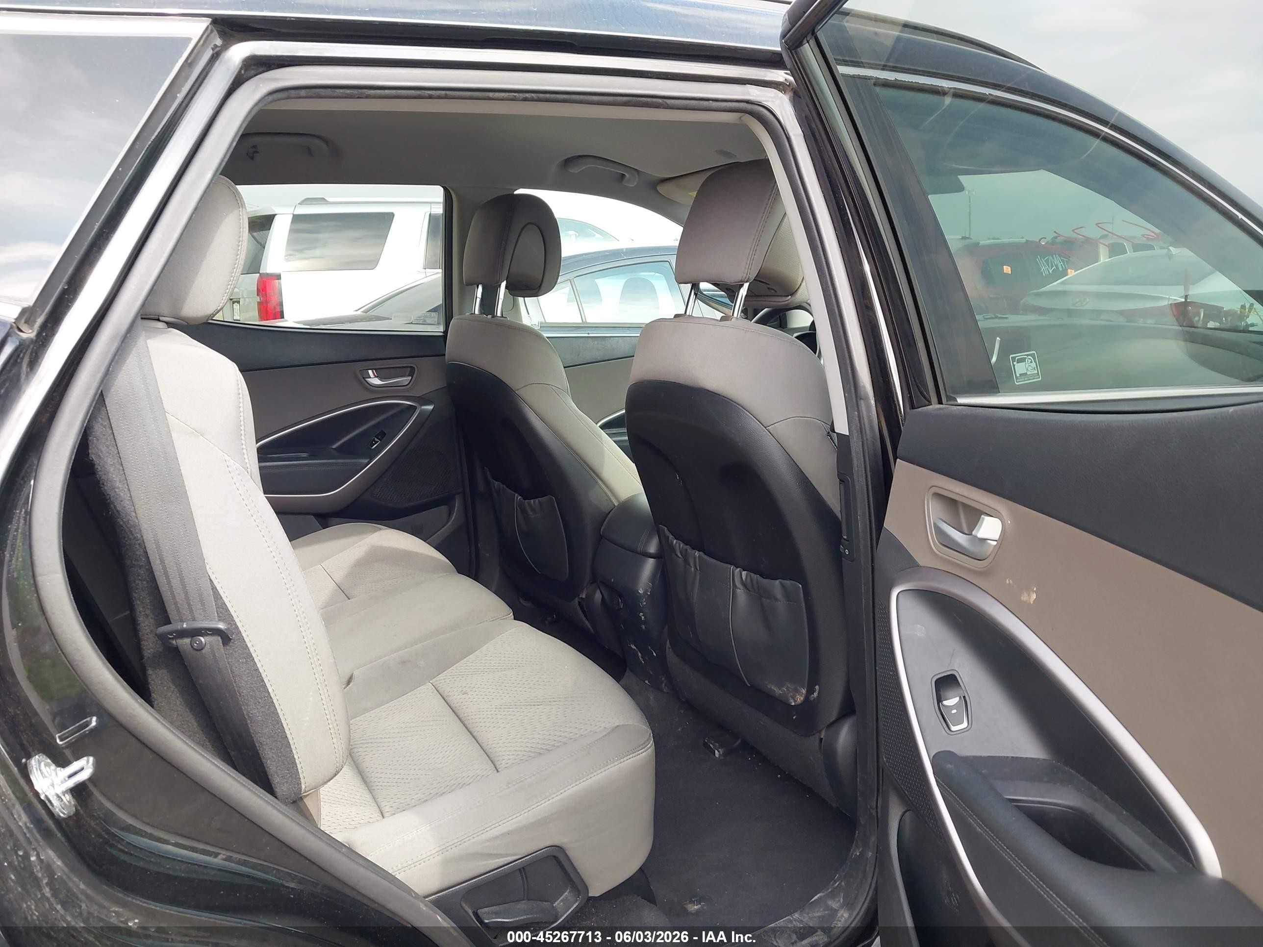 2015 Hyundai Santa Fe Sport 2.4l Black vin: 5XYZUDLB6FG267677