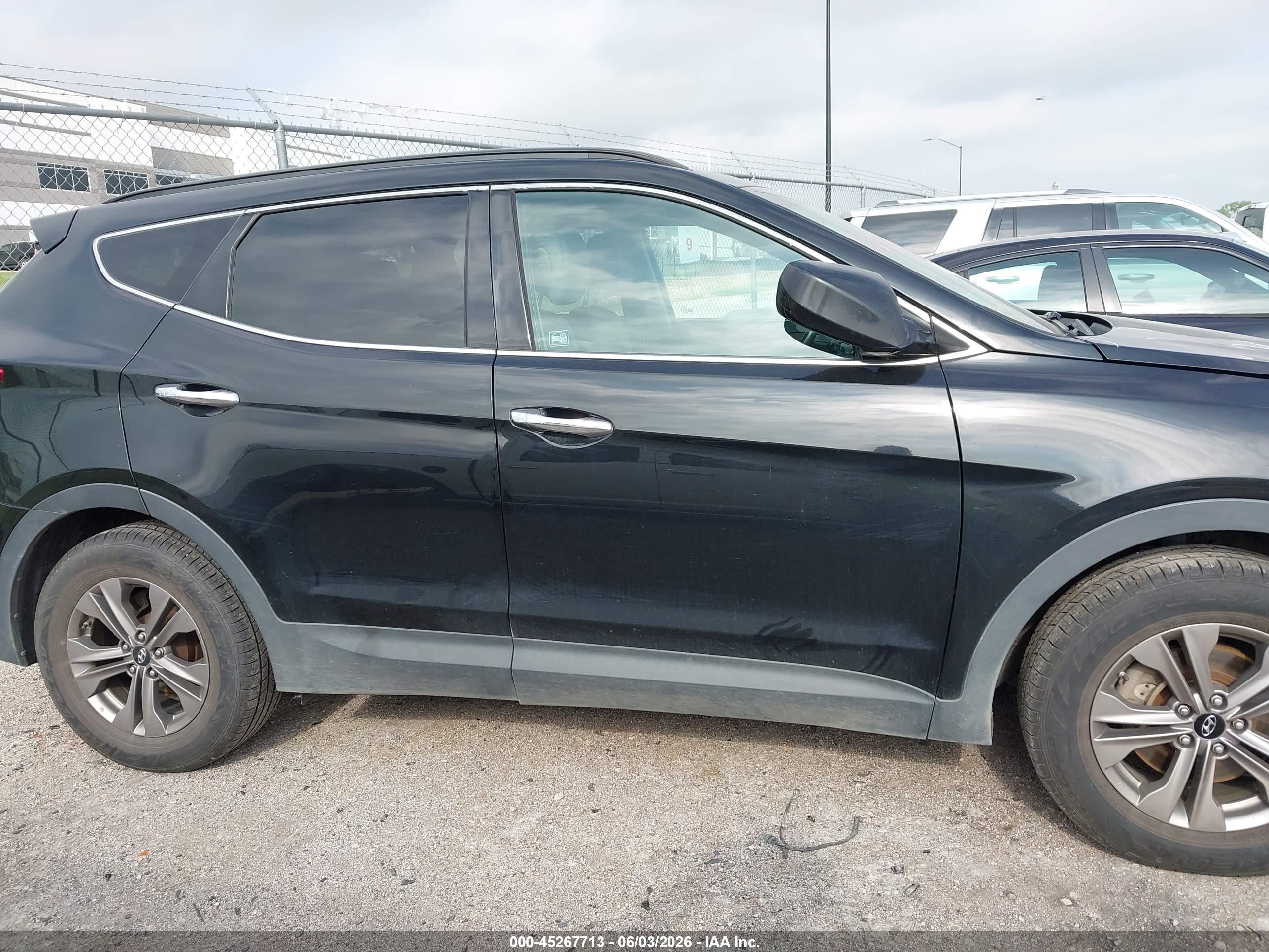 2015 Hyundai Santa Fe Sport 2.4l Black vin: 5XYZUDLB6FG267677