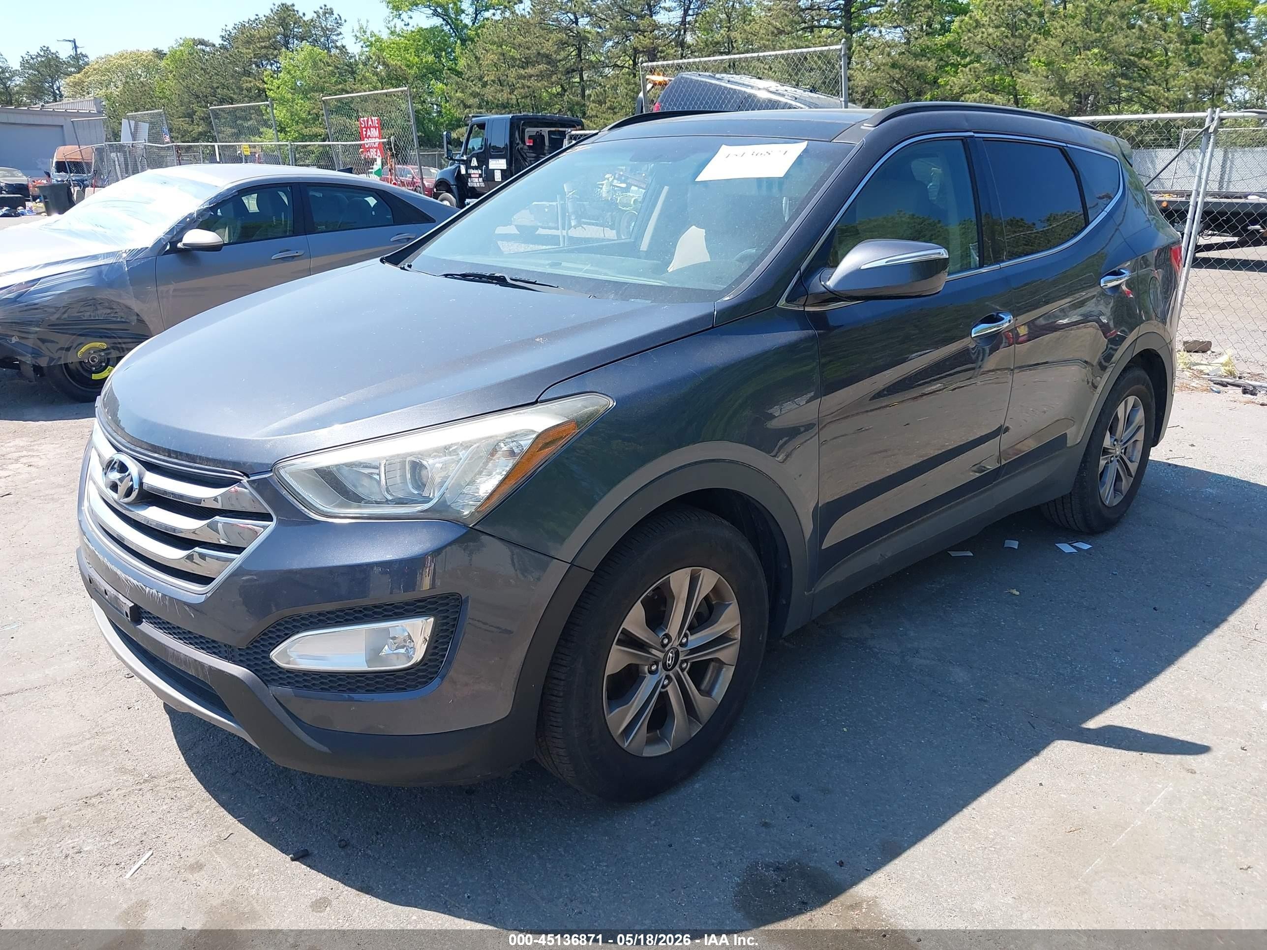 2015 Hyundai Santa Fe Sport 2.4l Gray vin: 5XYZUDLB6FG301035