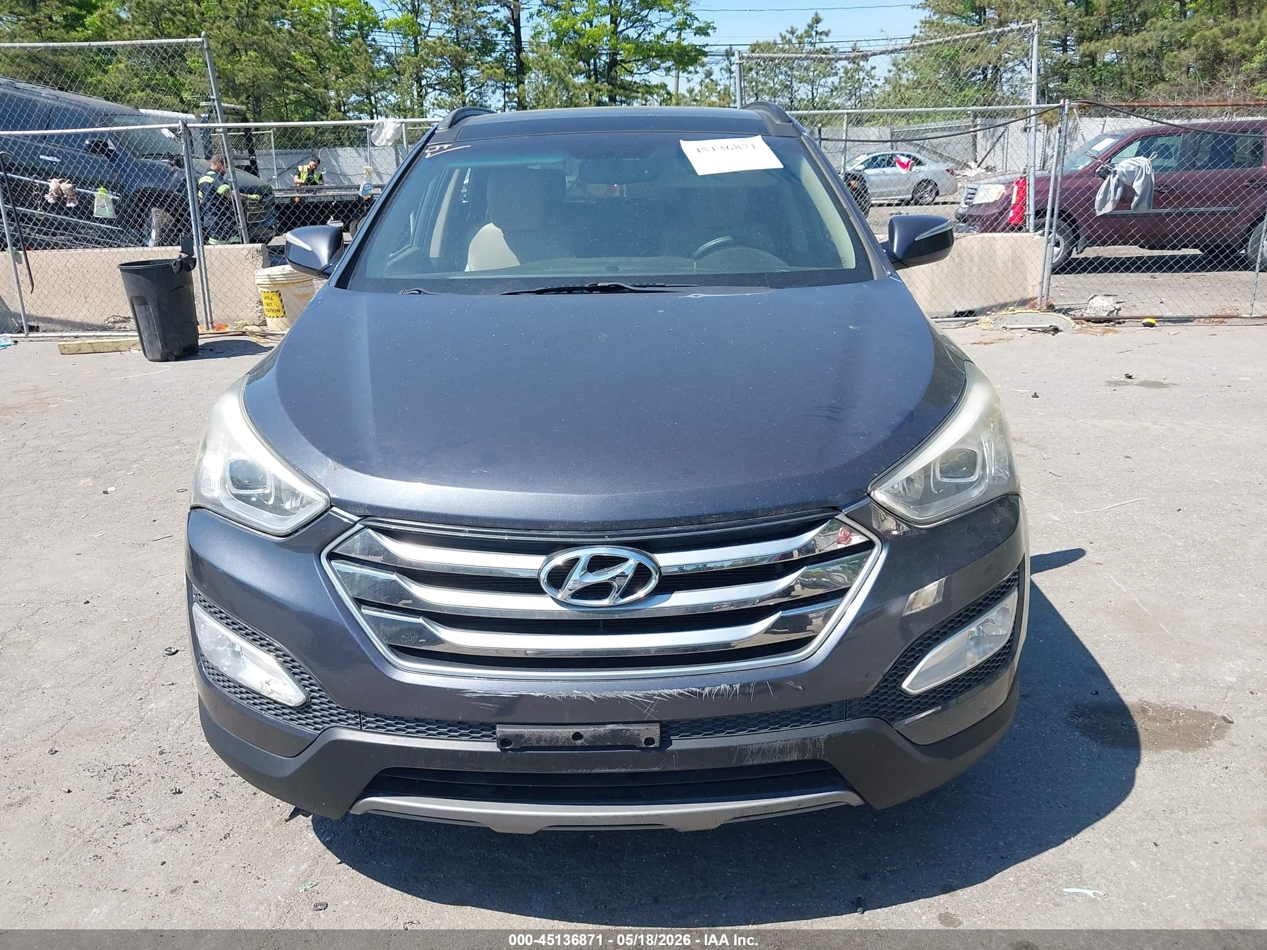 2015 Hyundai Santa Fe Sport 2.4l Gray vin: 5XYZUDLB6FG301035