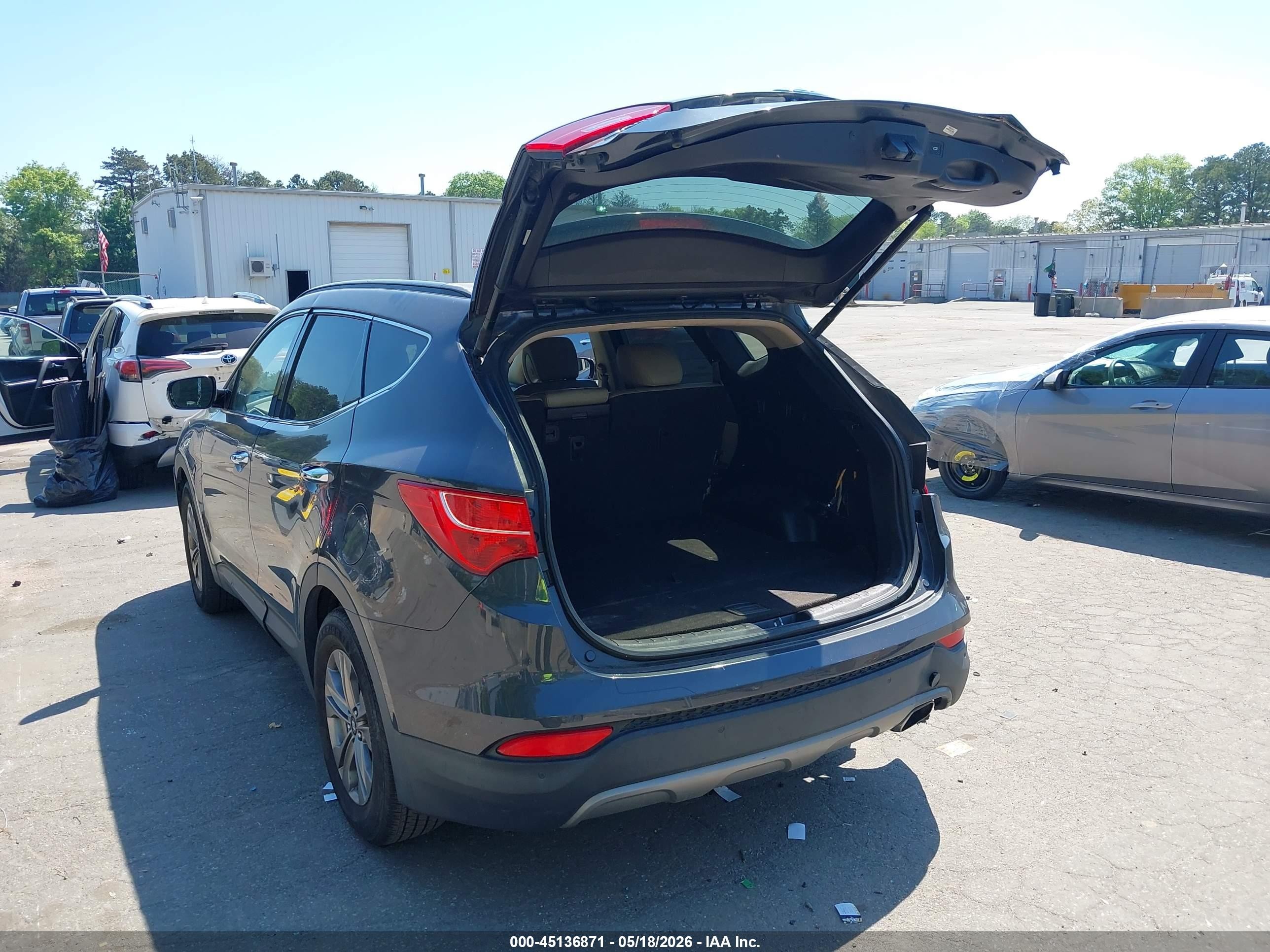 2015 Hyundai Santa Fe Sport 2.4l Gray vin: 5XYZUDLB6FG301035