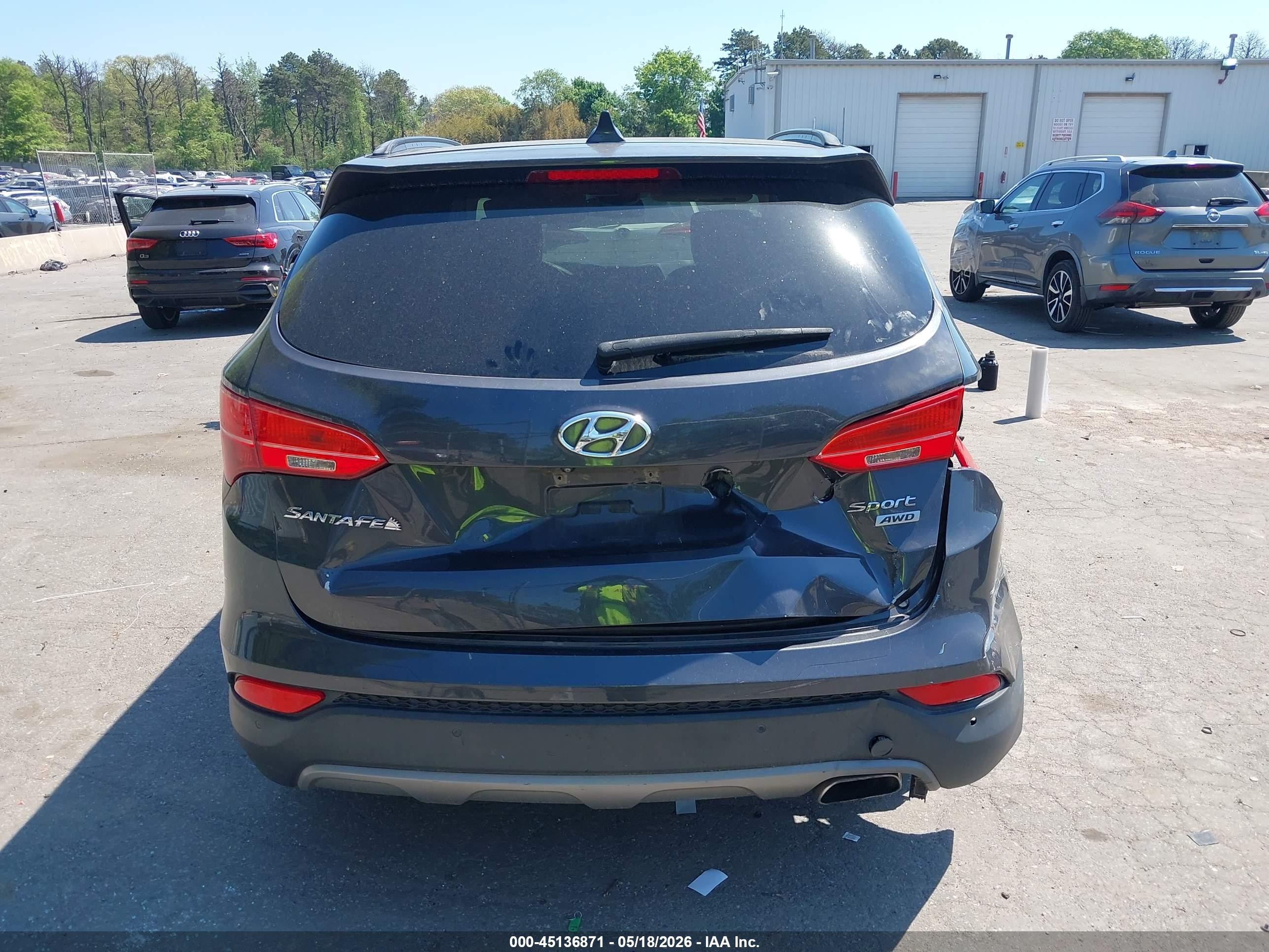2015 Hyundai Santa Fe Sport 2.4l Gray vin: 5XYZUDLB6FG301035
