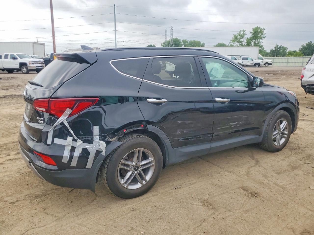 2017 Hyundai Santa Fe Sport 2.4l Black vin: 5XYZUDLB6HG429326