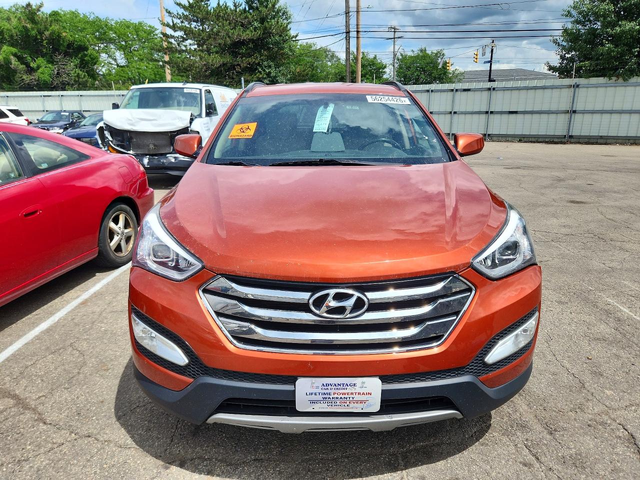 2013 Hyundai Santa Fe Sport 2.4l Orange vin: 5XYZUDLB7DG008094