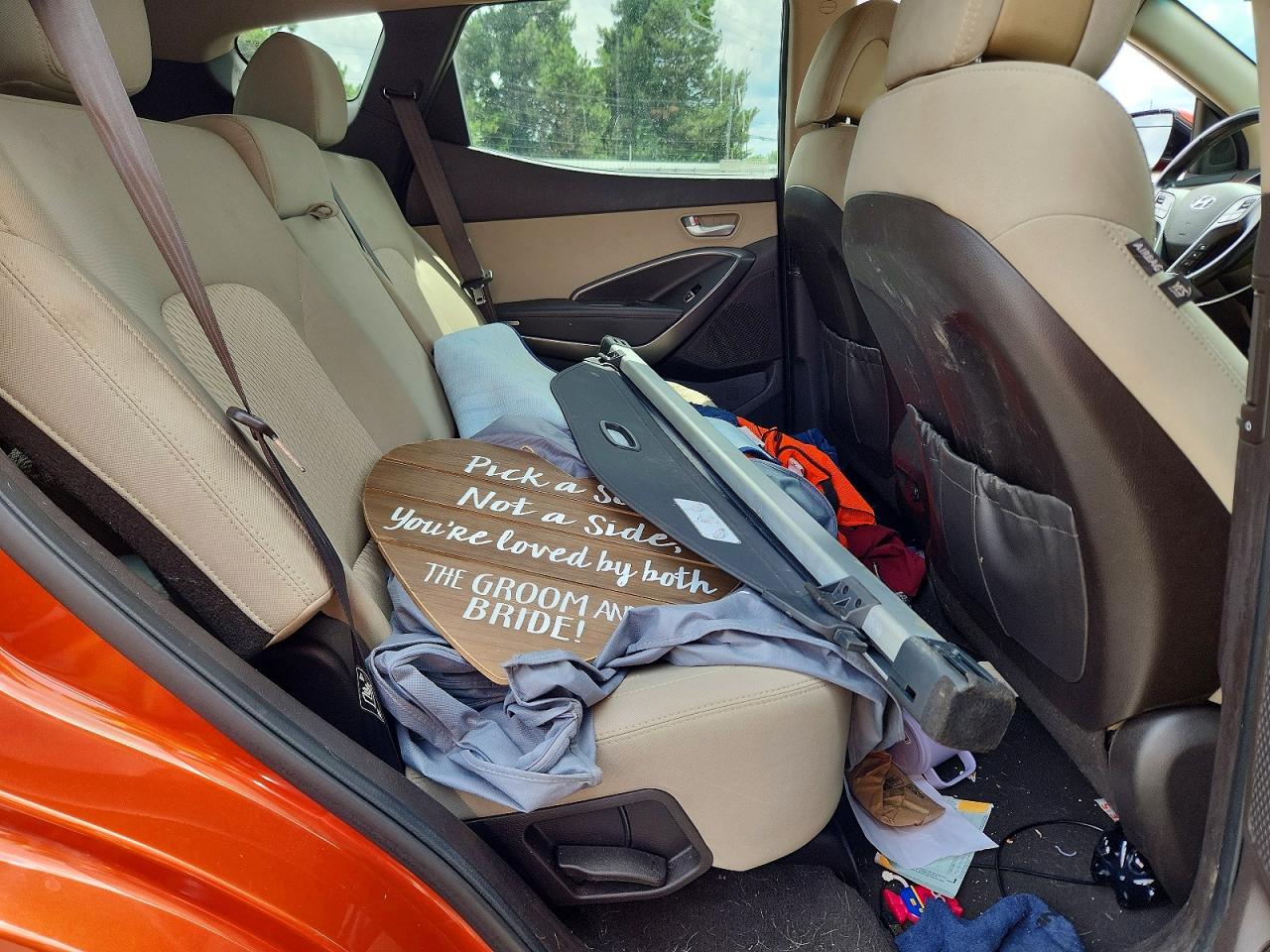 2013 Hyundai Santa Fe Sport 2.4l Orange vin: 5XYZUDLB7DG008094