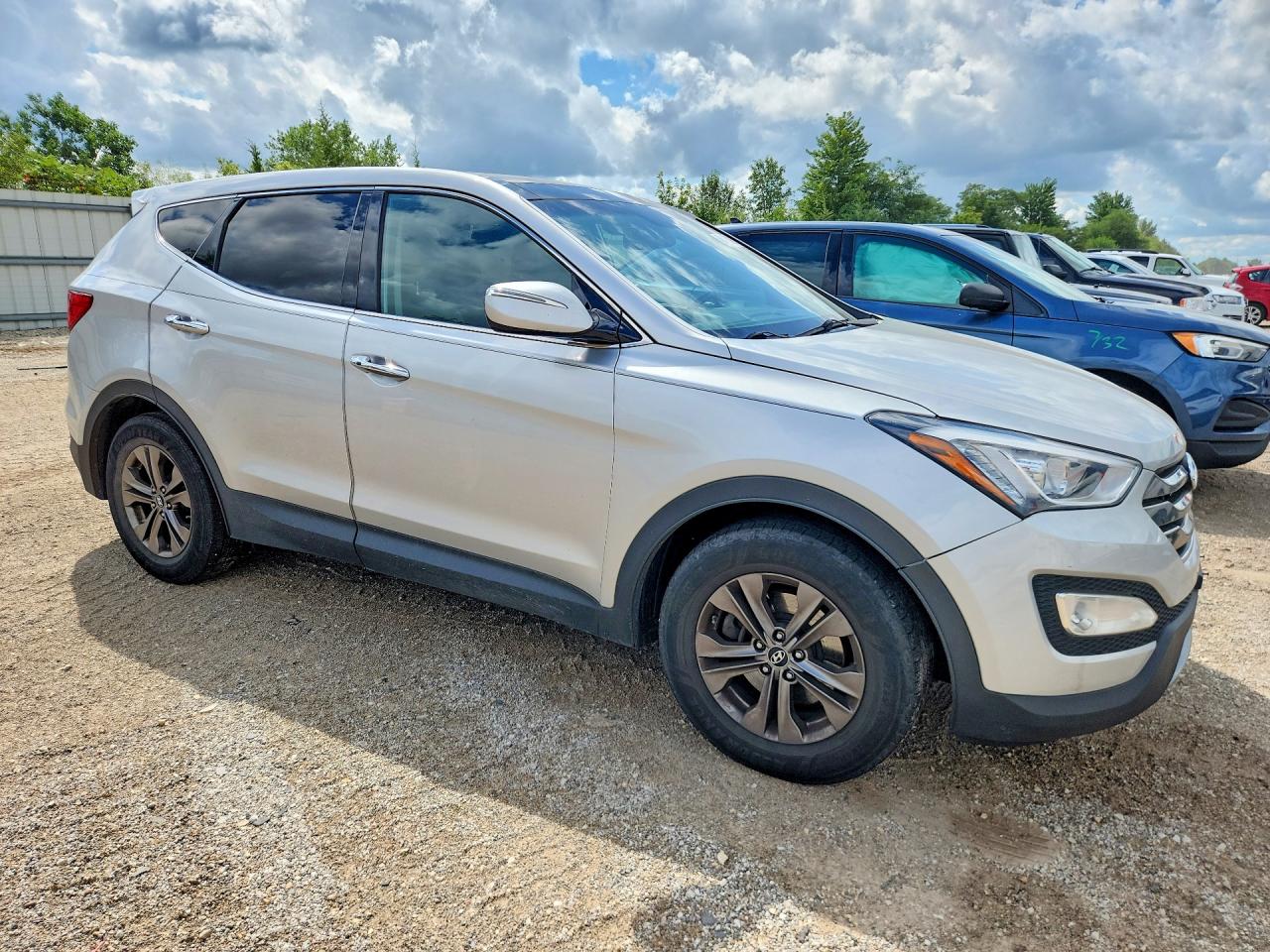 2013 Hyundai Santa Fe Sport 2.4l Silver vin: 5XYZUDLB7DG056954