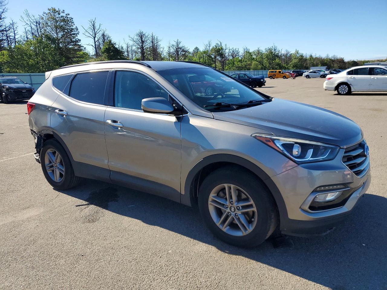 2018 Hyundai Santa Fe Sport 2.4l Gray vin: 5XYZUDLB7JG536634