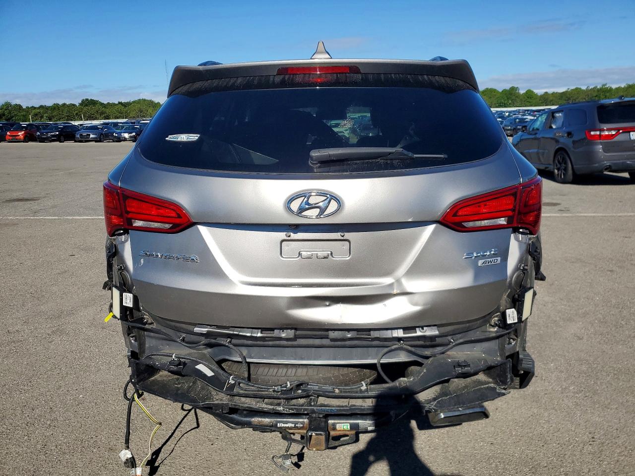 2018 Hyundai Santa Fe Sport 2.4l Gray vin: 5XYZUDLB7JG536634