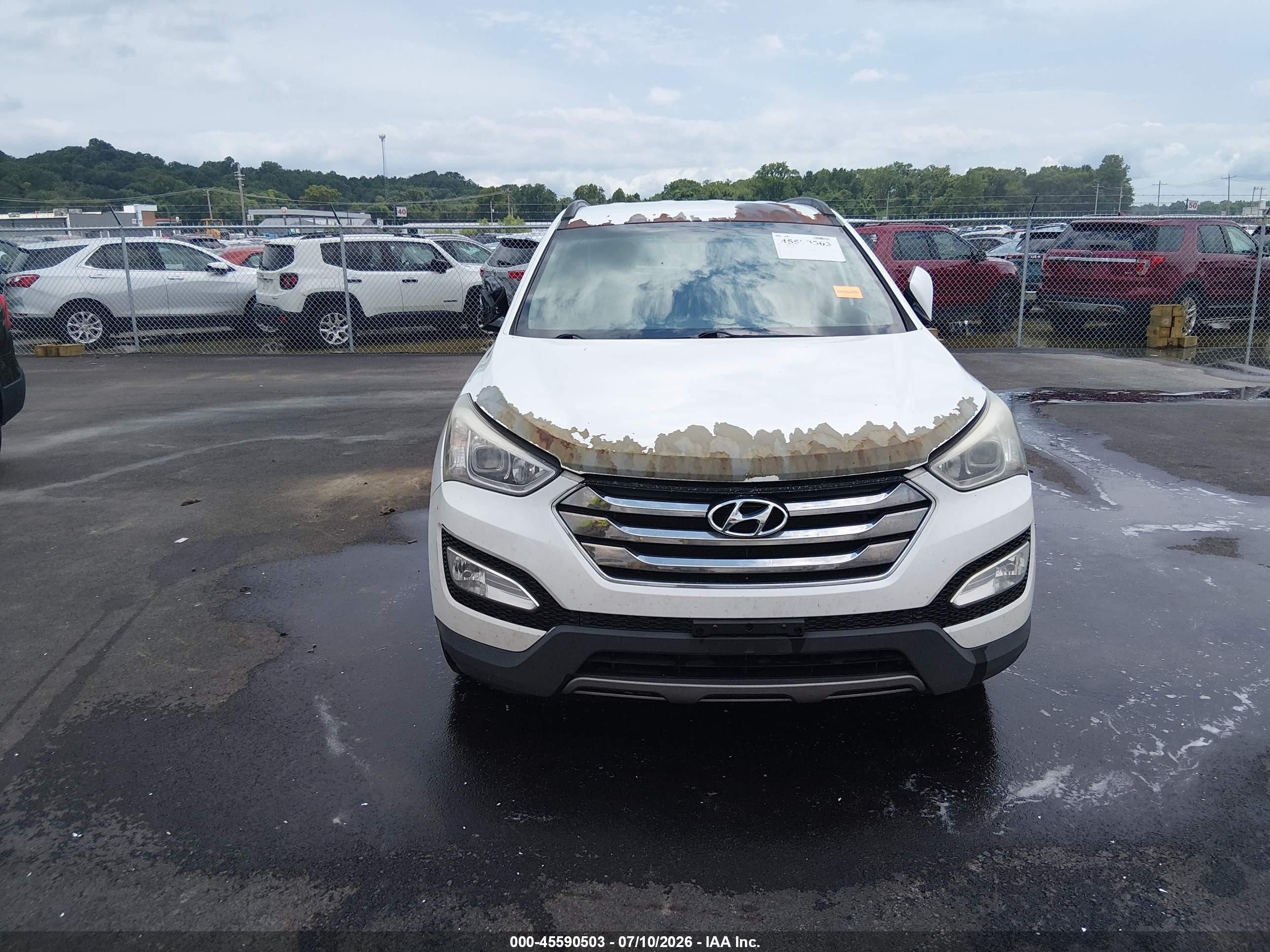 2013 Hyundai Santa Fe Sport White vin: 5XYZUDLB8DG105756