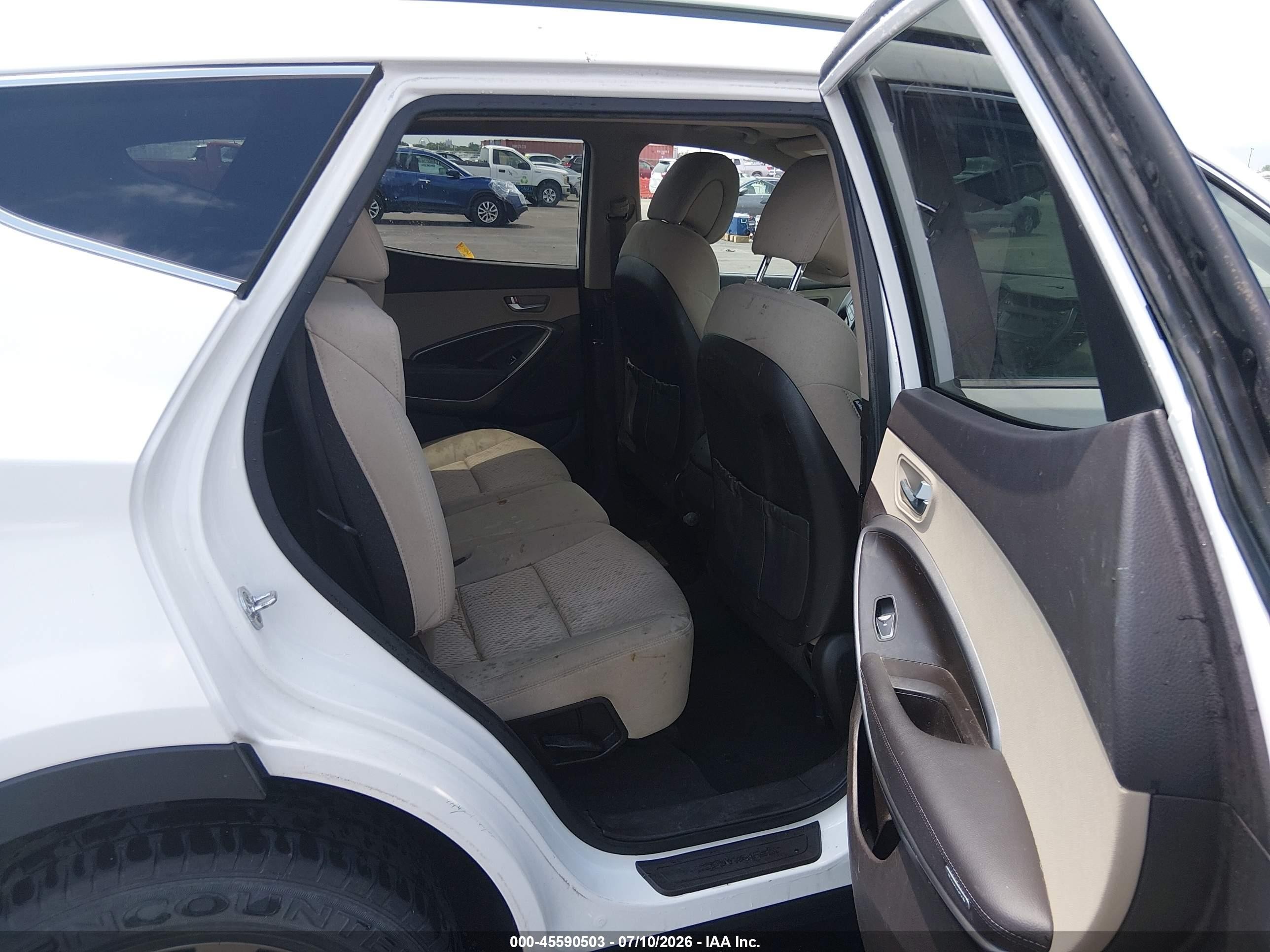 2013 Hyundai Santa Fe Sport White vin: 5XYZUDLB8DG105756
