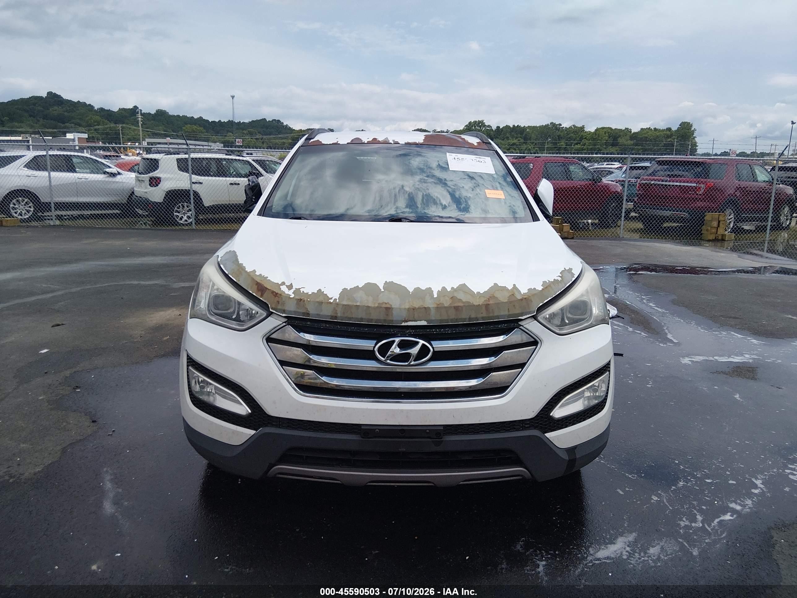 2013 Hyundai Santa Fe Sport White vin: 5XYZUDLB8DG105756