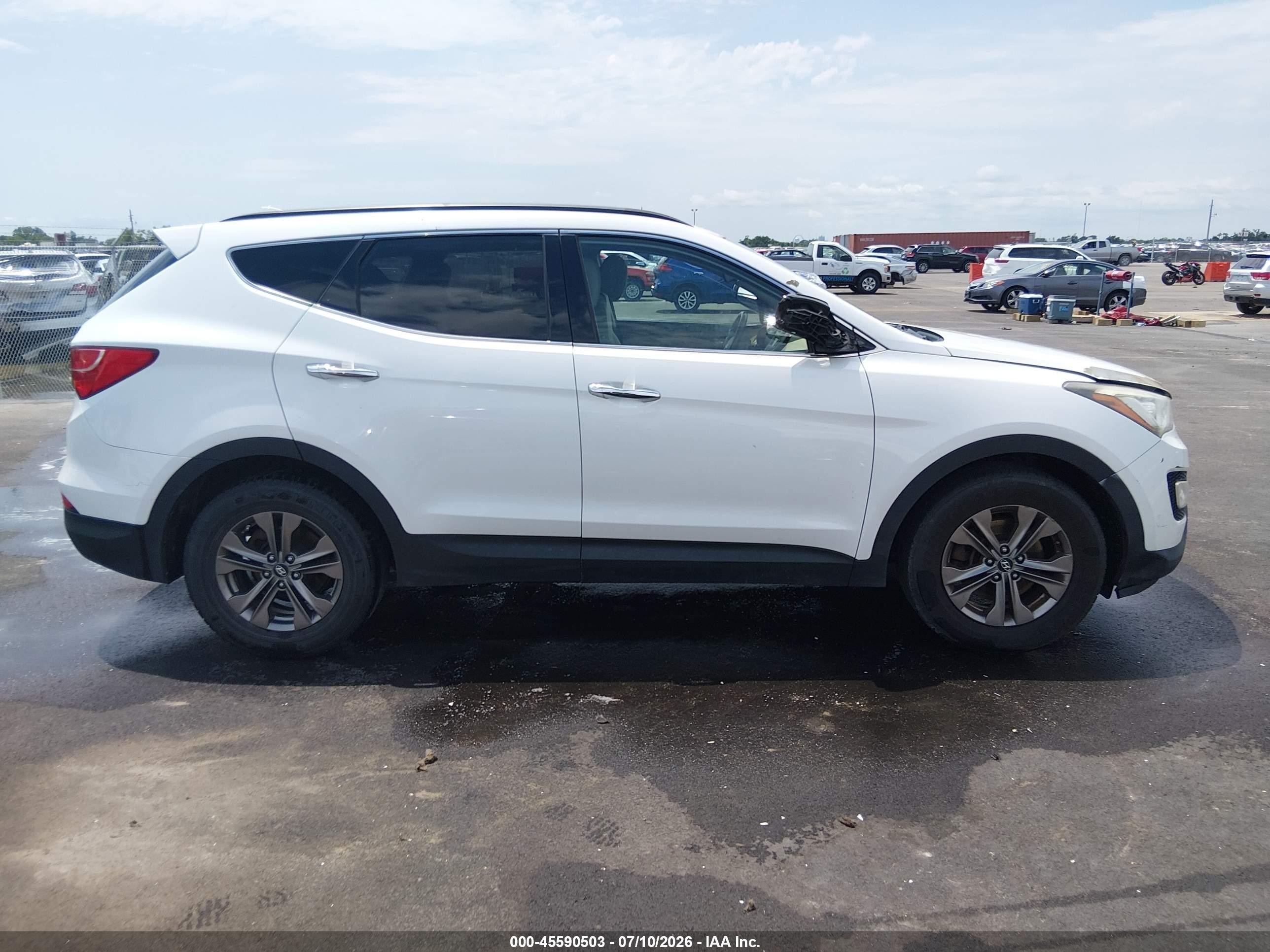 2013 Hyundai Santa Fe Sport White vin: 5XYZUDLB8DG105756