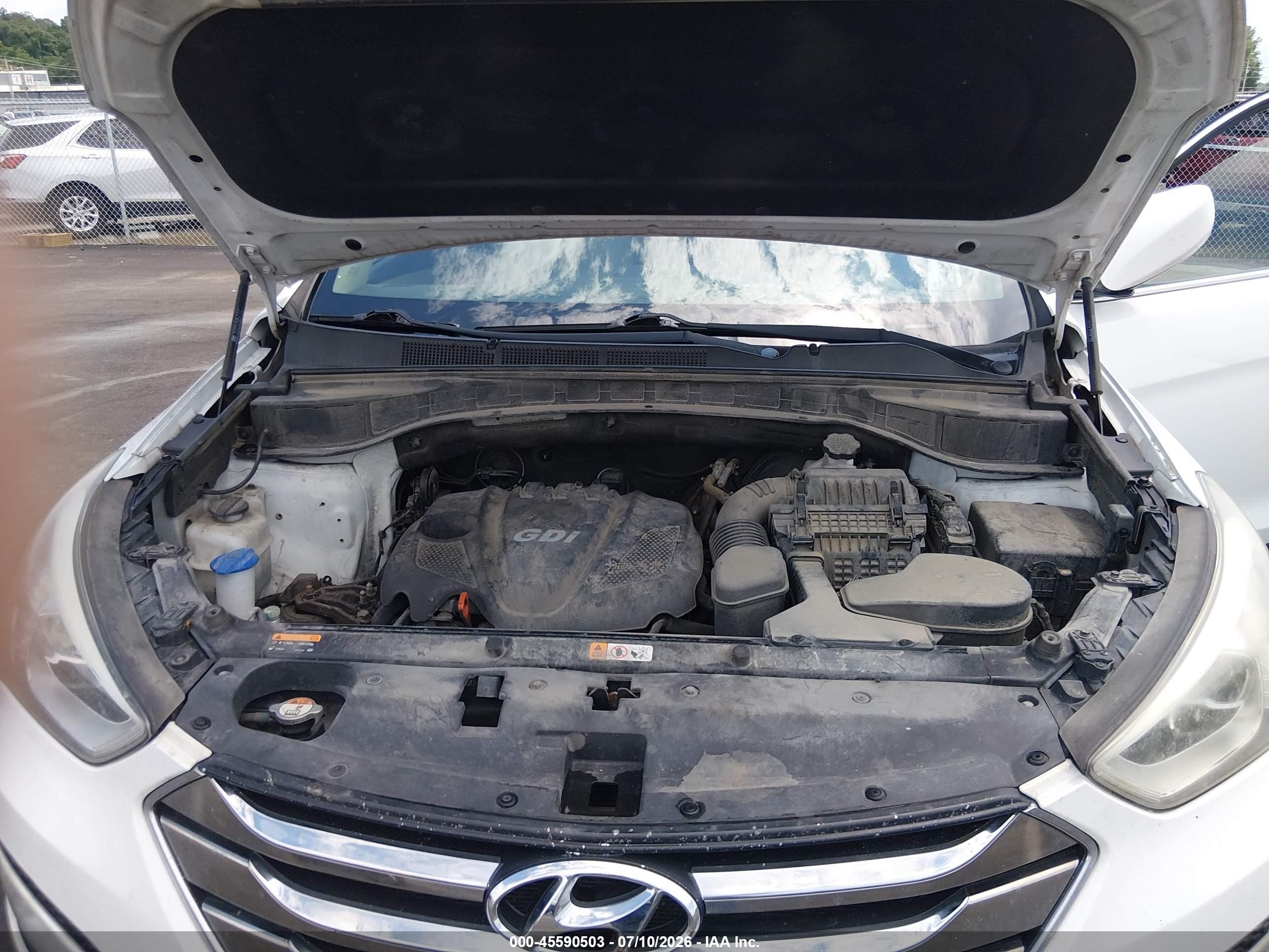 2013 Hyundai Santa Fe Sport White vin: 5XYZUDLB8DG105756