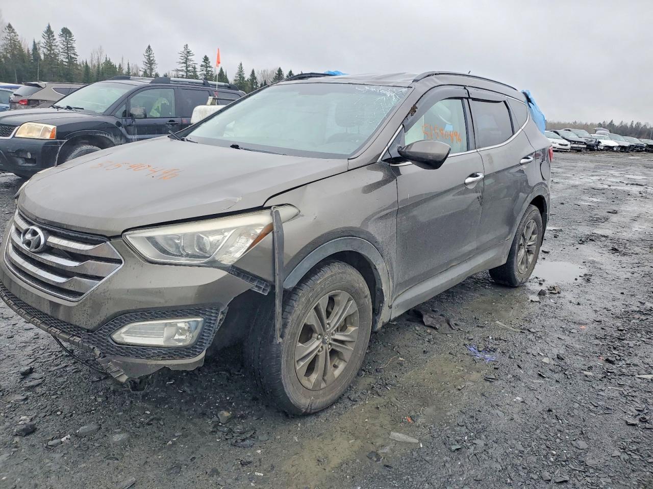 2013 Hyundai Santa Fe Sport 2.4l Желто-коричневый vin: 5XYZUDLB8DG111931