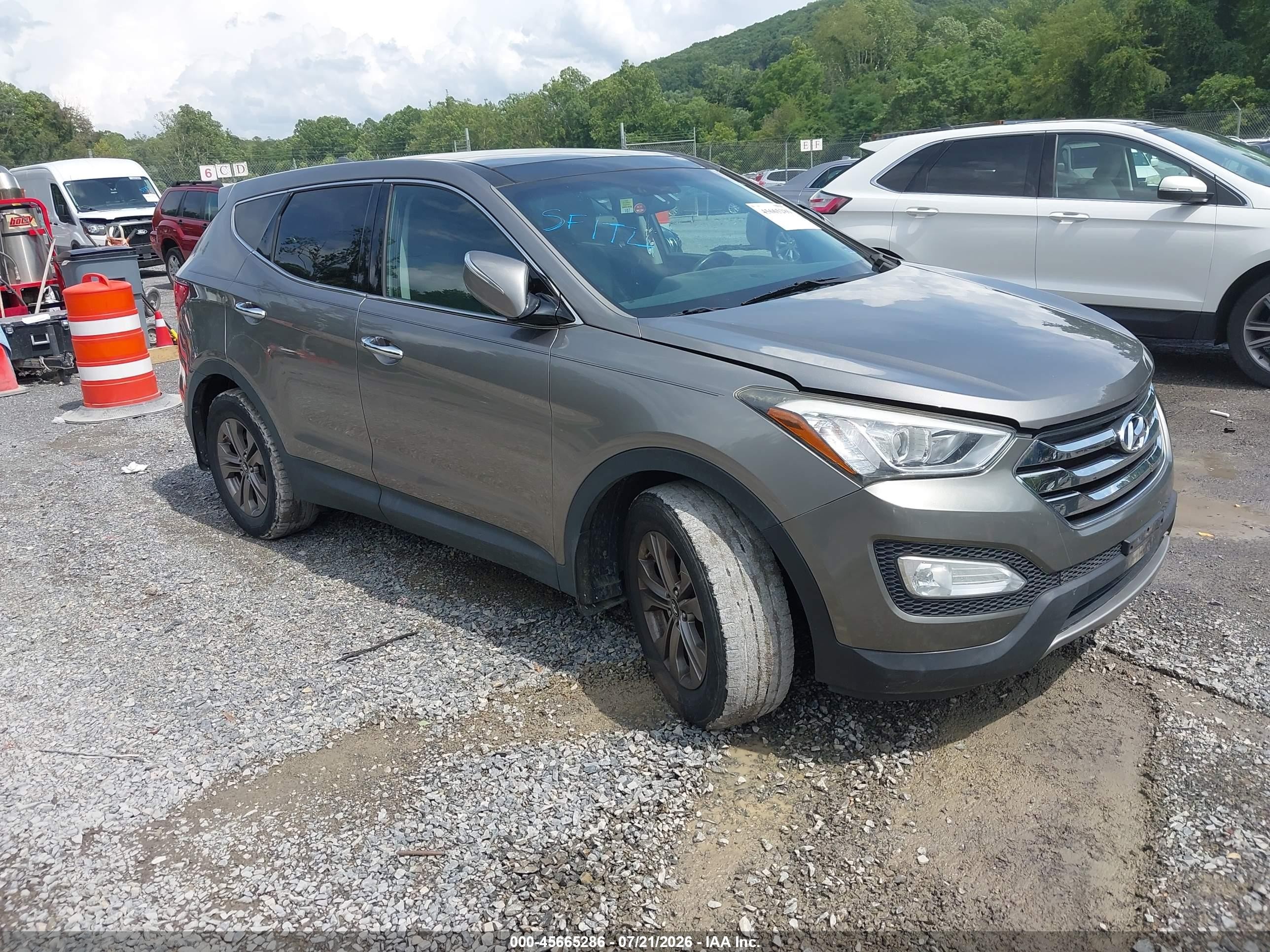 2013 Hyundai Santa Fe Sport Gray vin: 5XYZUDLB8DG119298