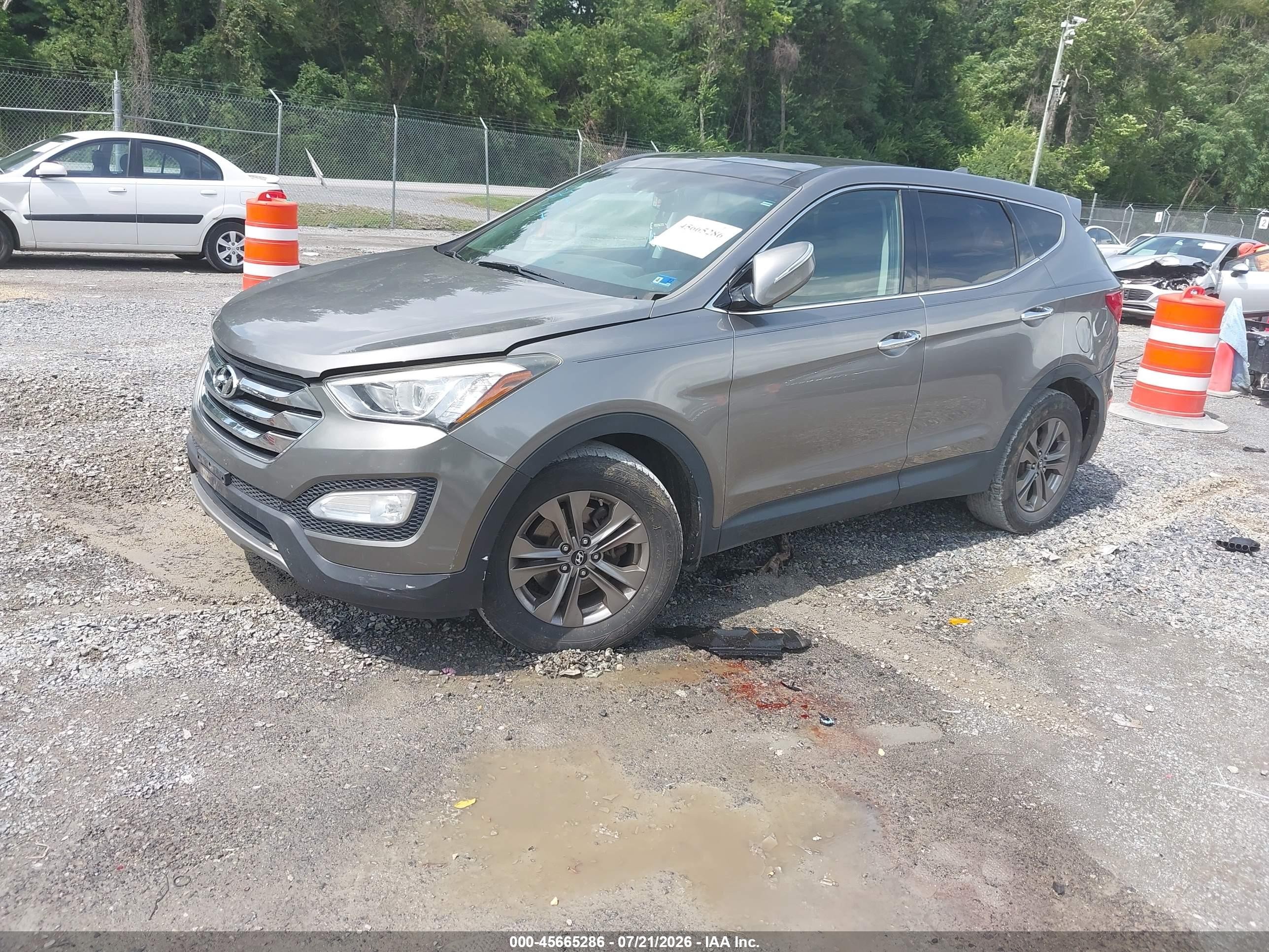 2013 Hyundai Santa Fe Sport Gray vin: 5XYZUDLB8DG119298