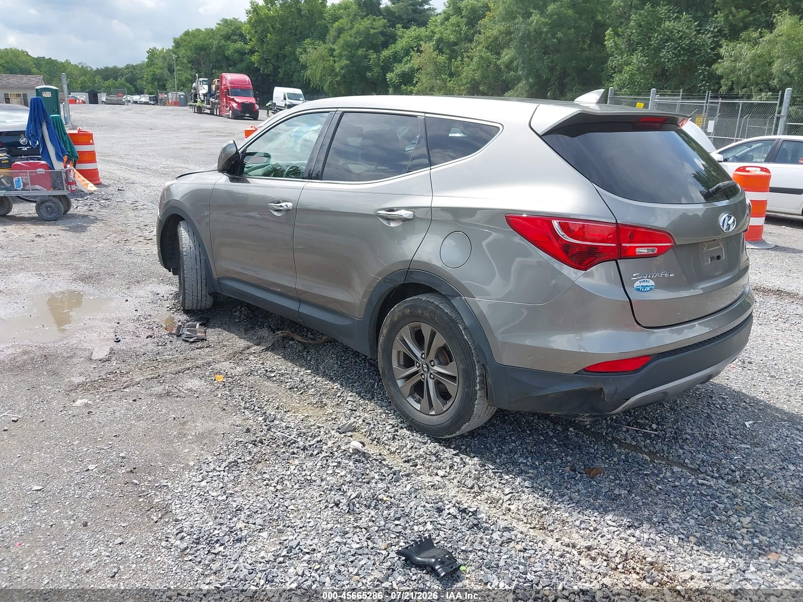 2013 Hyundai Santa Fe Sport Gray vin: 5XYZUDLB8DG119298