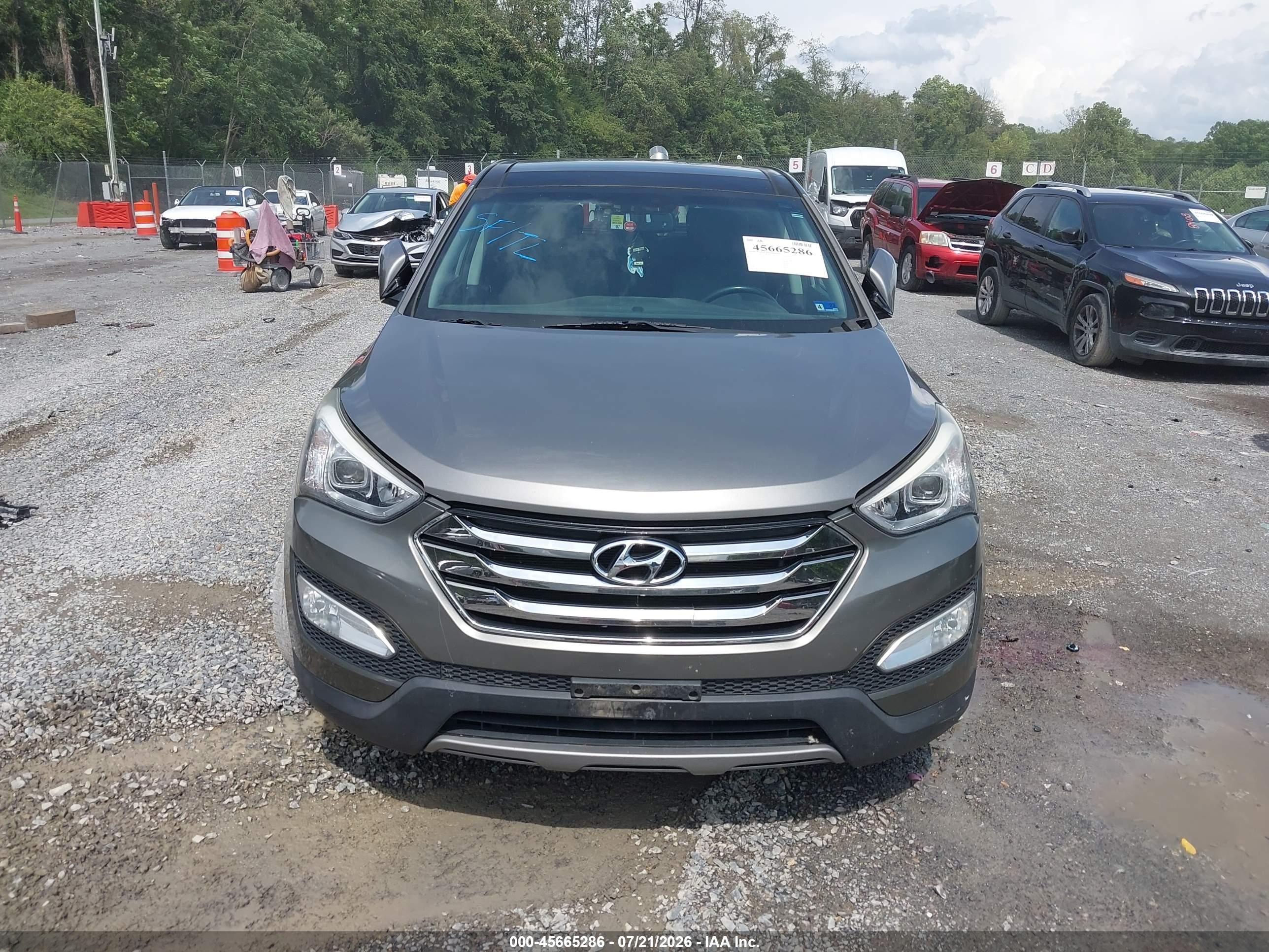 2013 Hyundai Santa Fe Sport Gray vin: 5XYZUDLB8DG119298