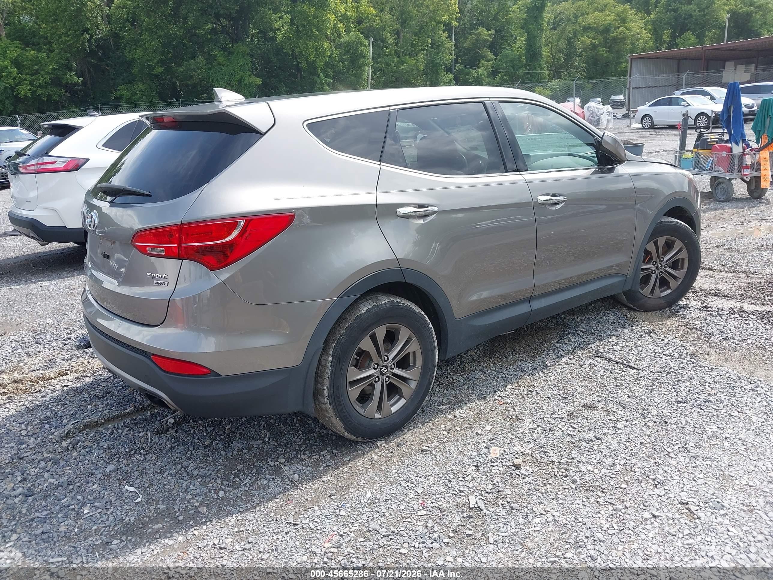 2013 Hyundai Santa Fe Sport Gray vin: 5XYZUDLB8DG119298