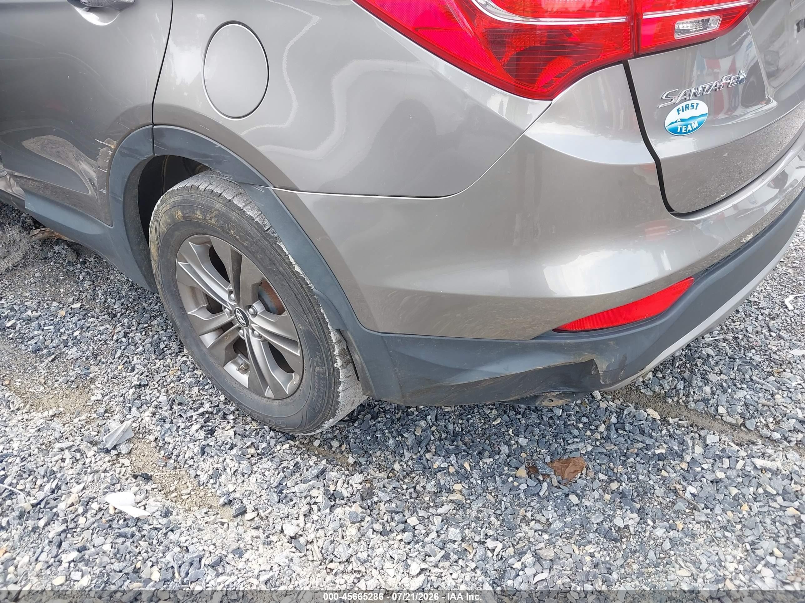 2013 Hyundai Santa Fe Sport Gray vin: 5XYZUDLB8DG119298