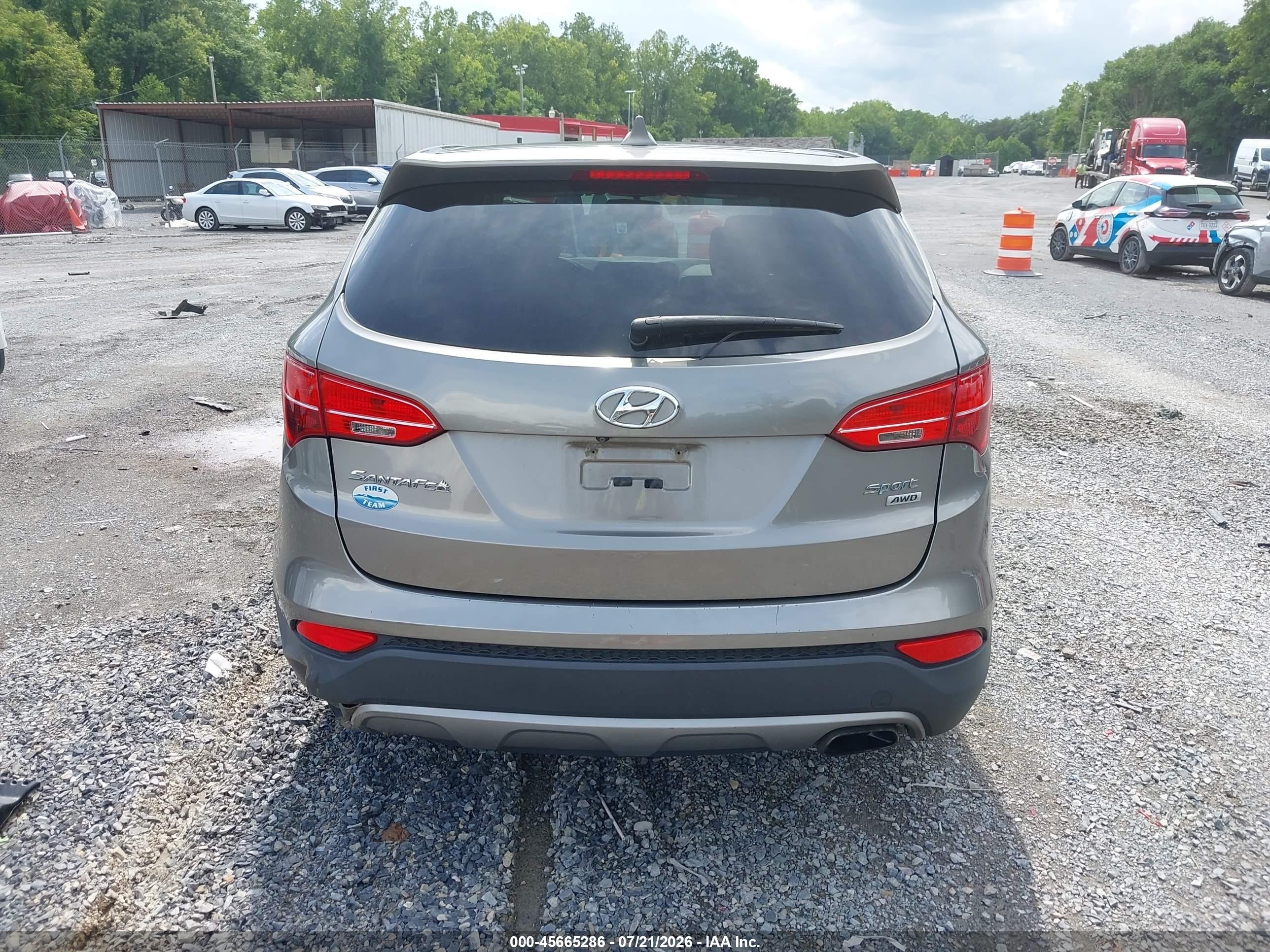 2013 Hyundai Santa Fe Sport Gray vin: 5XYZUDLB8DG119298