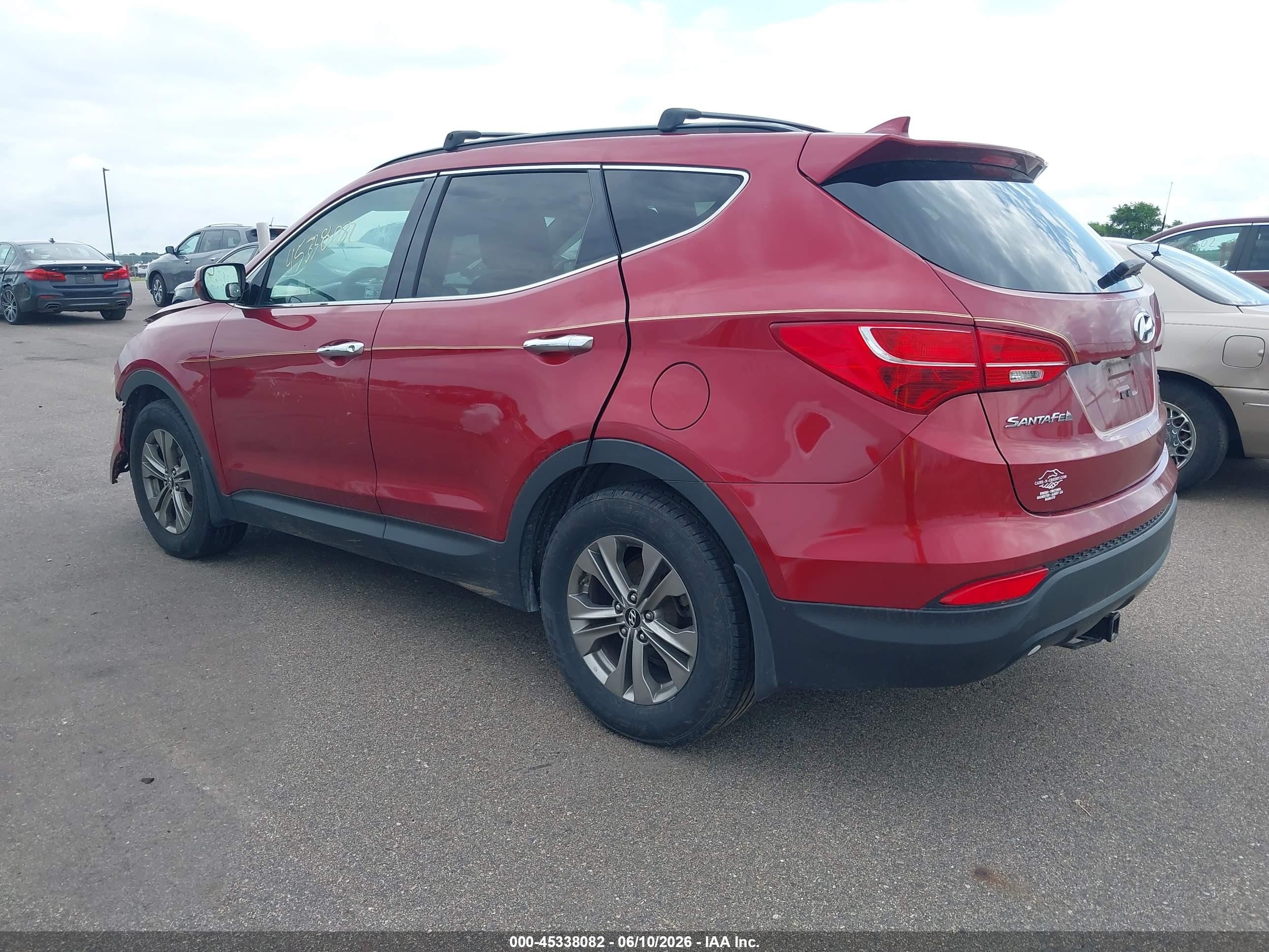 2014 Hyundai Santa Fe Sport 2.4l Burgundy vin: 5XYZUDLB8EG162413
