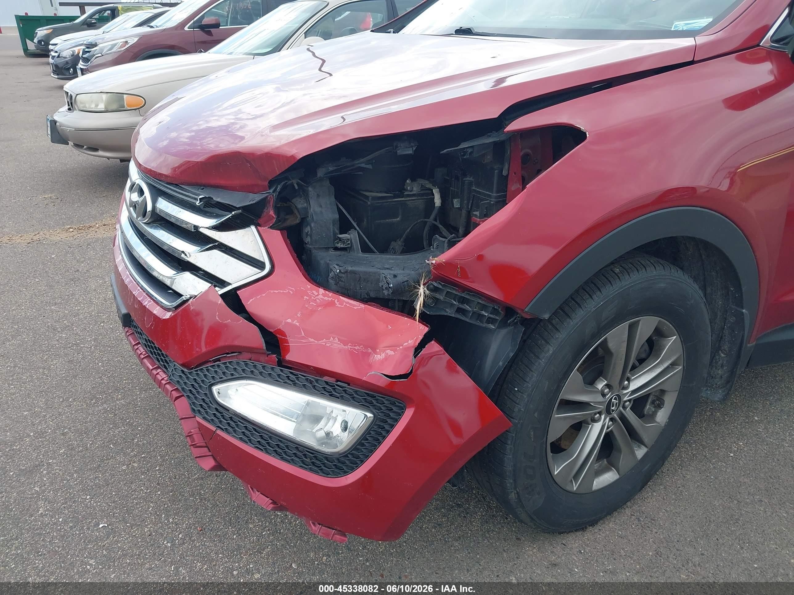 2014 Hyundai Santa Fe Sport 2.4l Burgundy vin: 5XYZUDLB8EG162413