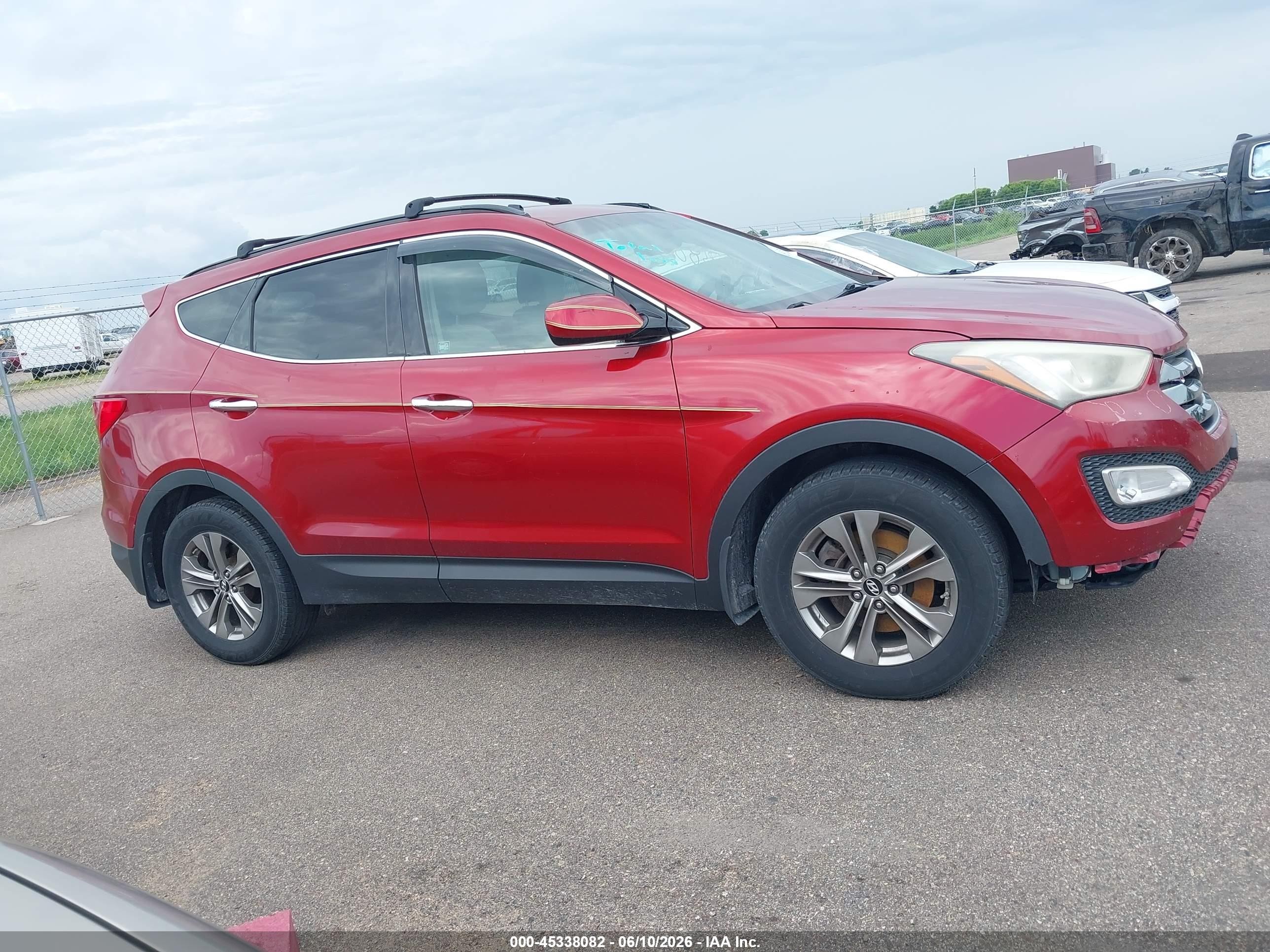 2014 Hyundai Santa Fe Sport 2.4l Burgundy vin: 5XYZUDLB8EG162413