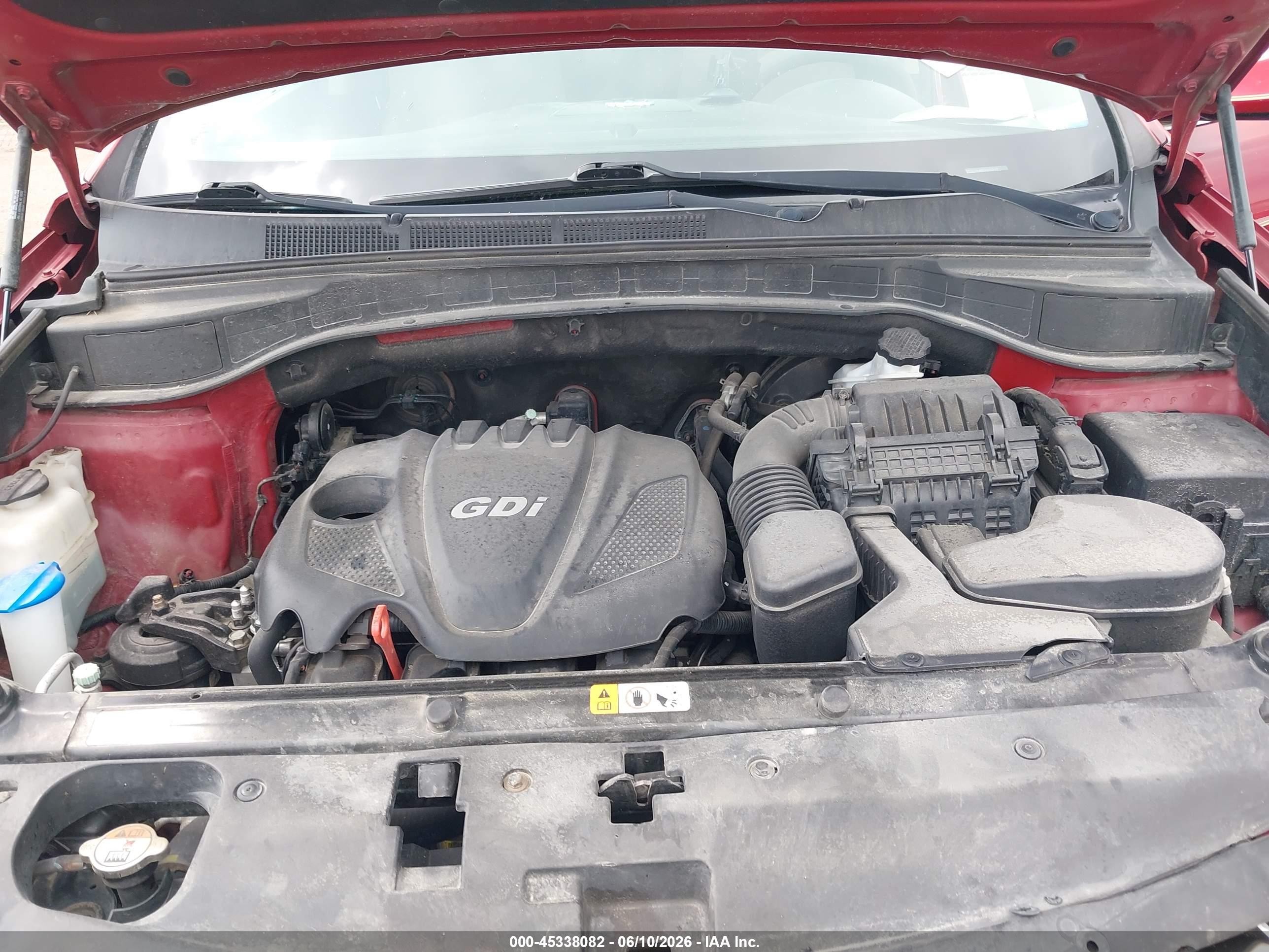 2014 Hyundai Santa Fe Sport 2.4l Burgundy vin: 5XYZUDLB8EG162413