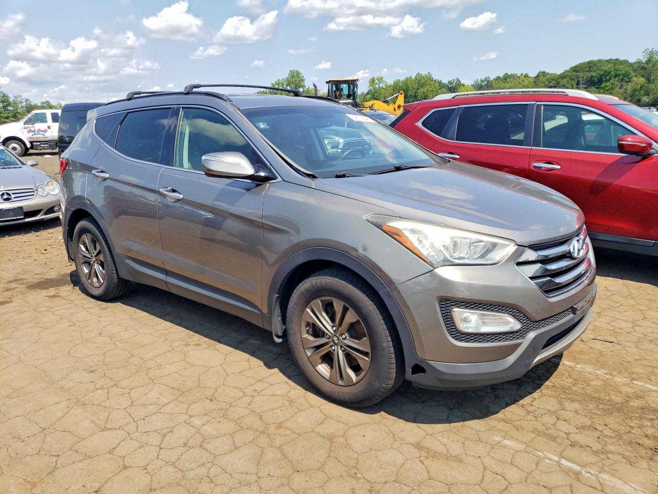 2014 Hyundai Santa Fe Sport 2.4l Silver vin: 5XYZUDLB8EG195122