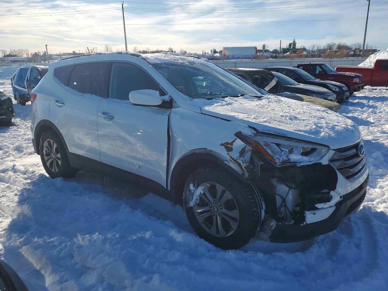 2014 Hyundai Santa Fe Sport White vin: 5XYZUDLB8EG224778