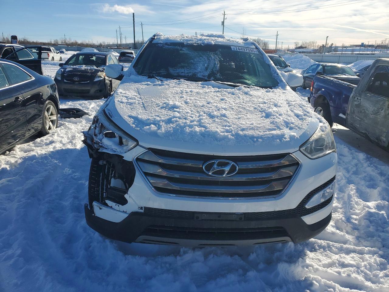 2014 Hyundai Santa Fe Sport White vin: 5XYZUDLB8EG224778