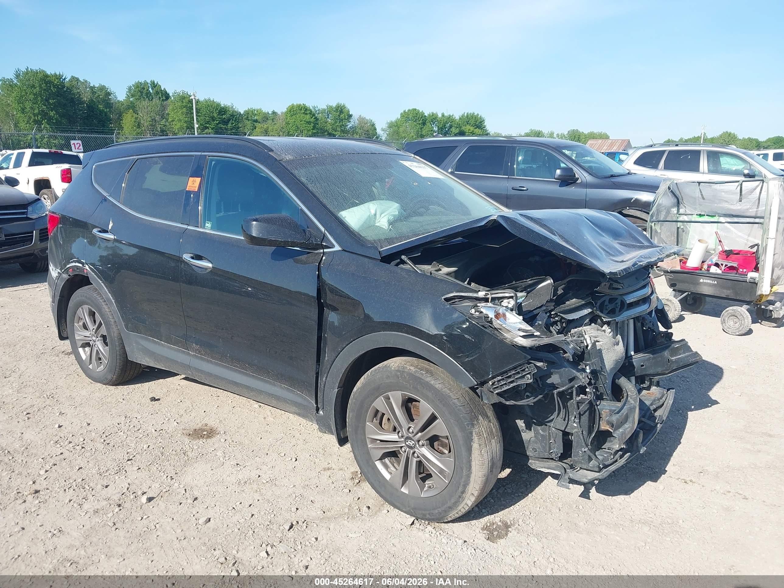2015 Hyundai Santa Fe Sport 2.4l Black vin: 5XYZUDLB8FG244580