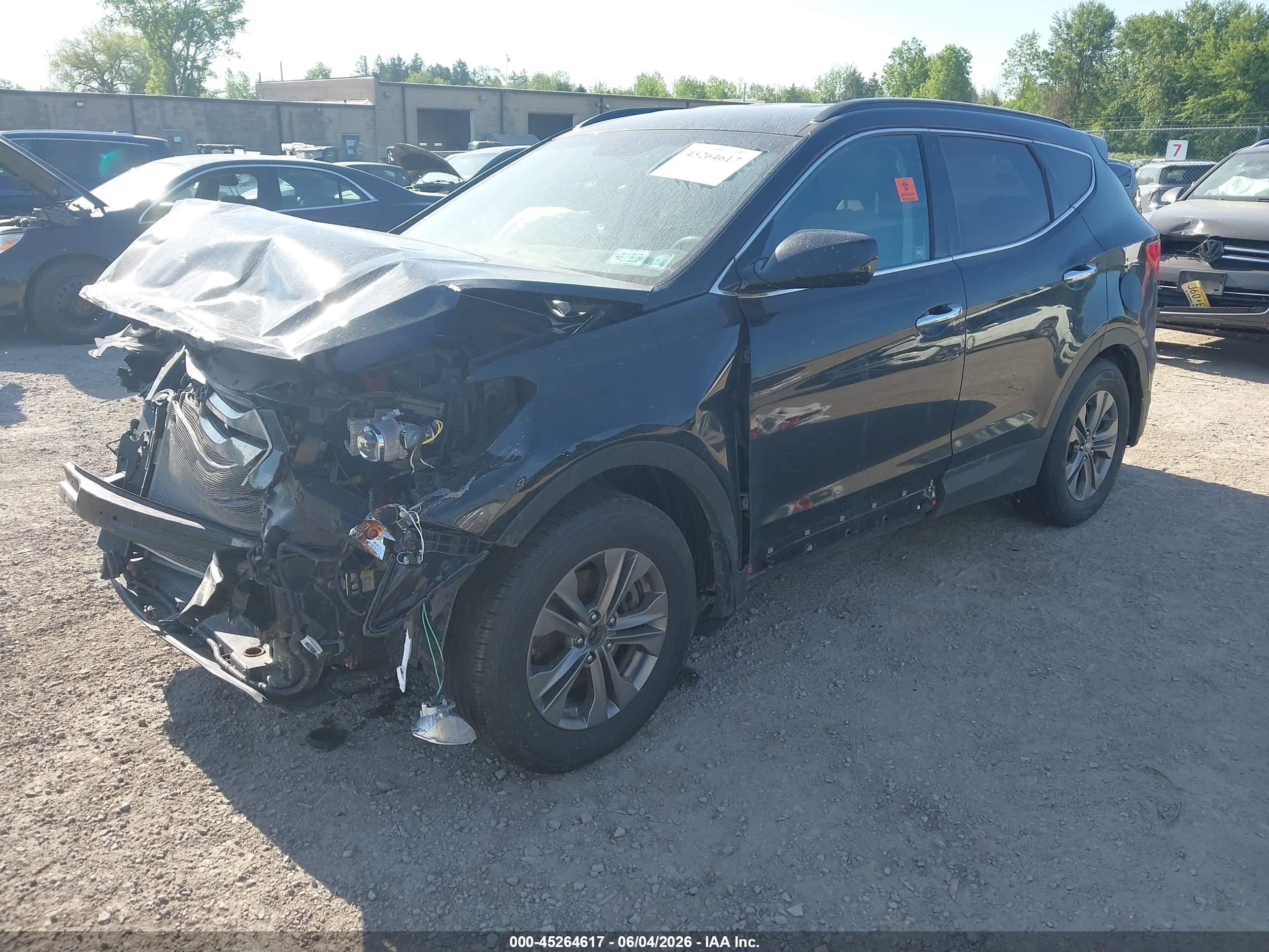 2015 Hyundai Santa Fe Sport 2.4l Black vin: 5XYZUDLB8FG244580