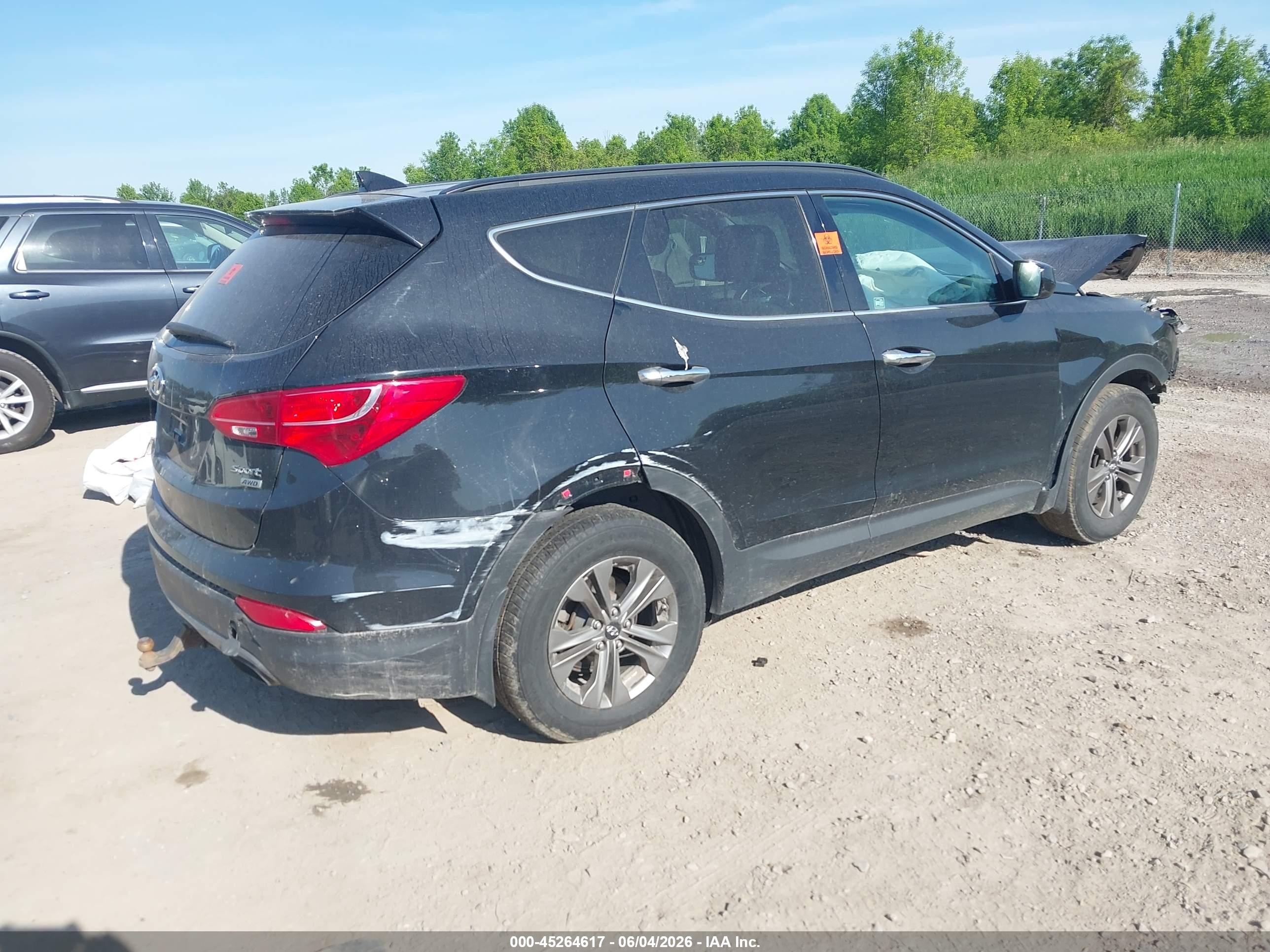2015 Hyundai Santa Fe Sport 2.4l Black vin: 5XYZUDLB8FG244580