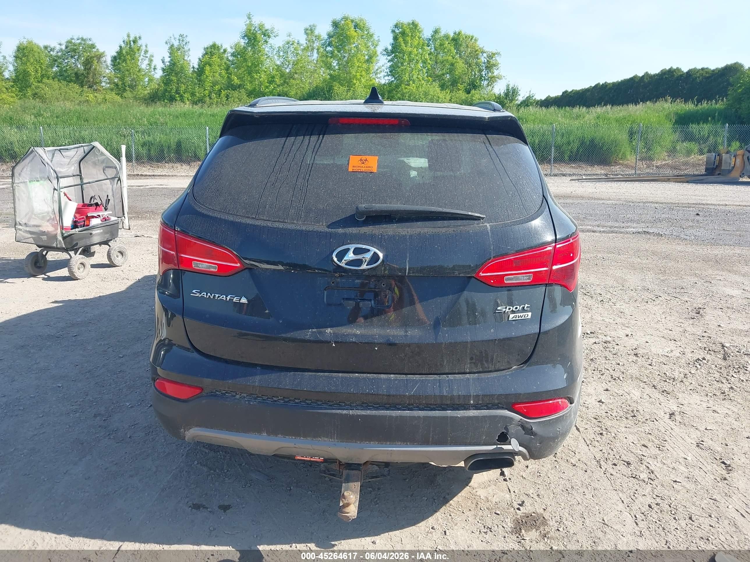 2015 Hyundai Santa Fe Sport 2.4l Black vin: 5XYZUDLB8FG244580
