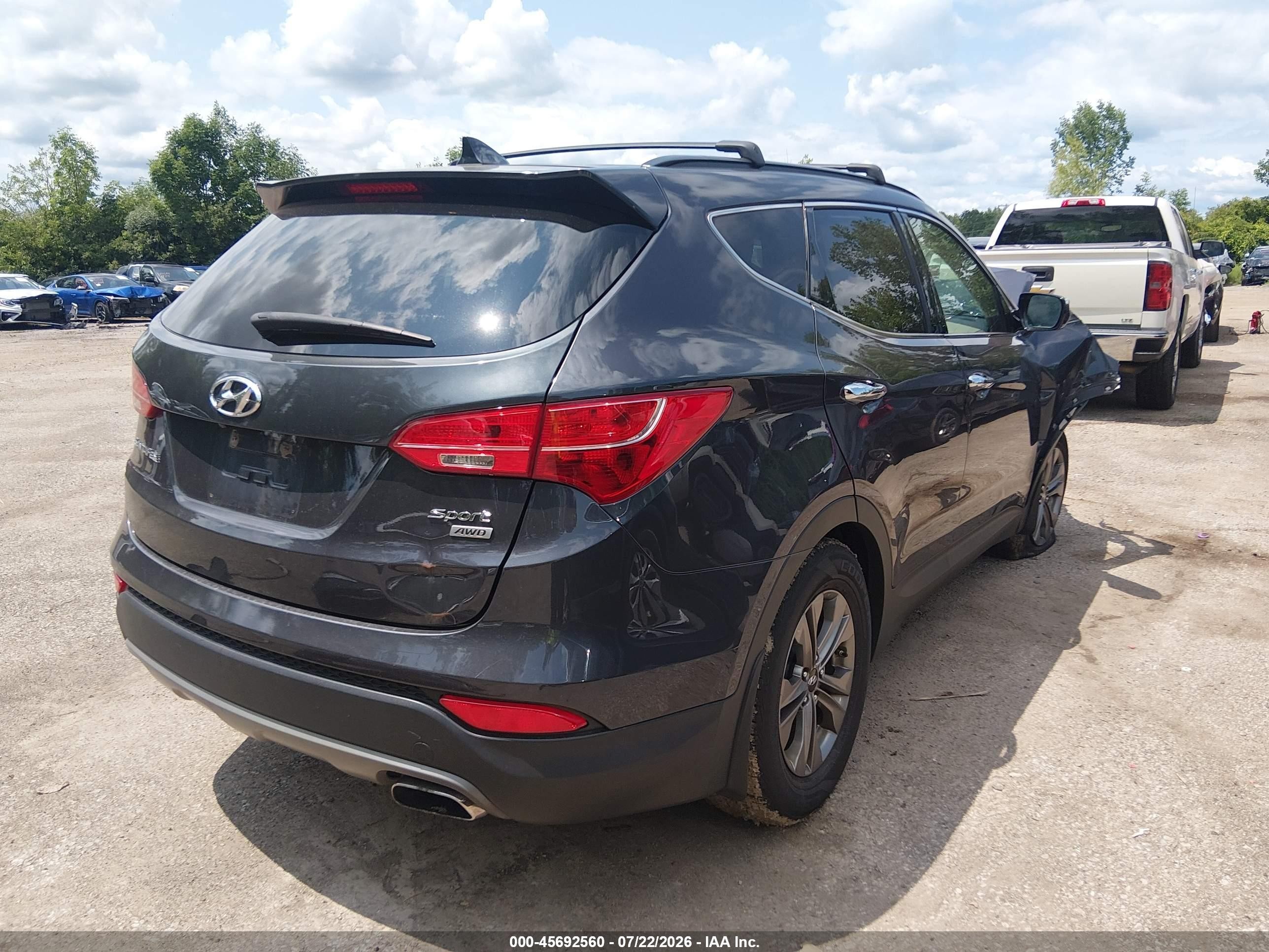 2015 Hyundai Santa Fe Sport 2.4l Серый vin: 5XYZUDLB8FG263887