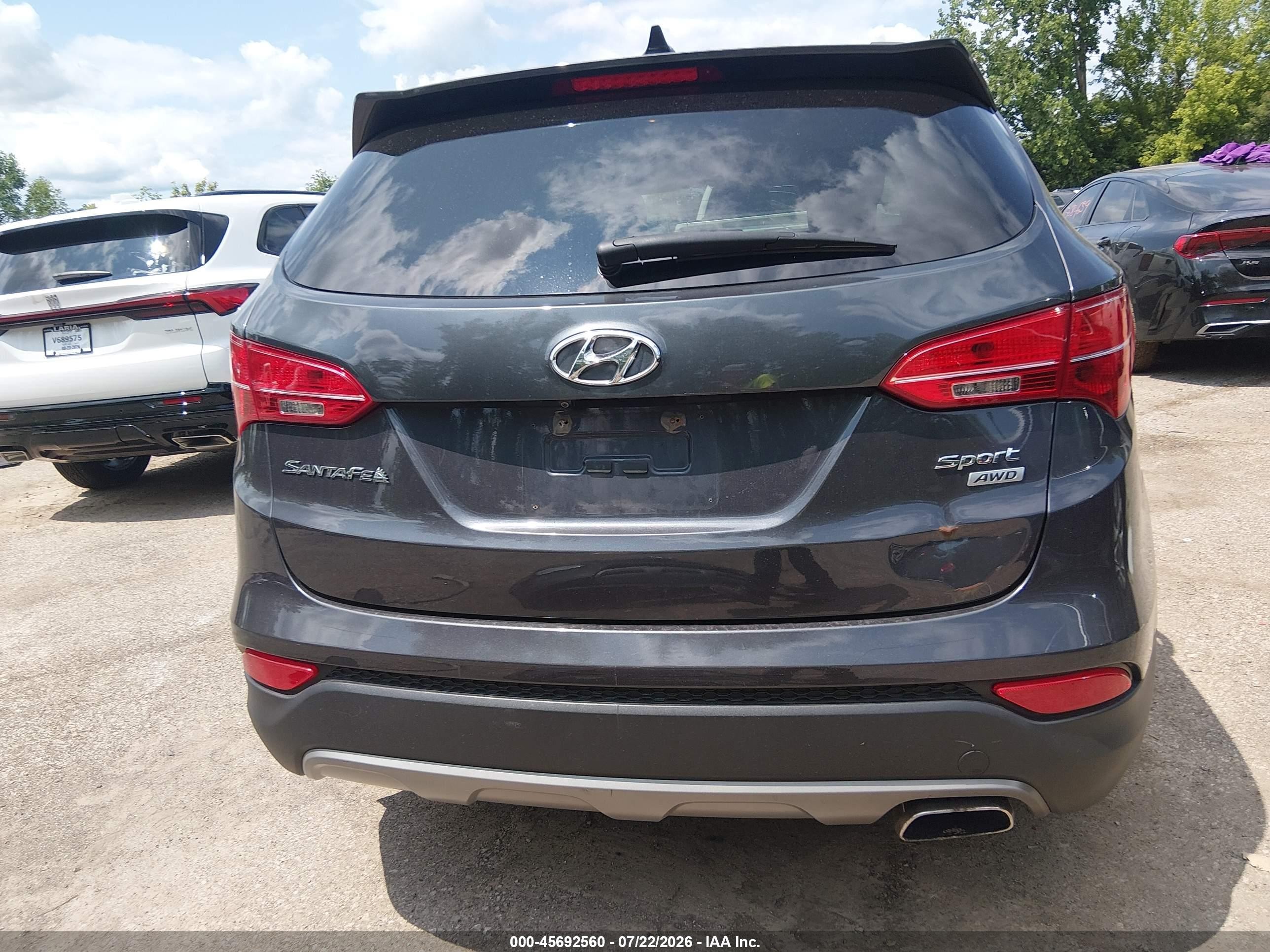 2015 Hyundai Santa Fe Sport 2.4l Серый vin: 5XYZUDLB8FG263887