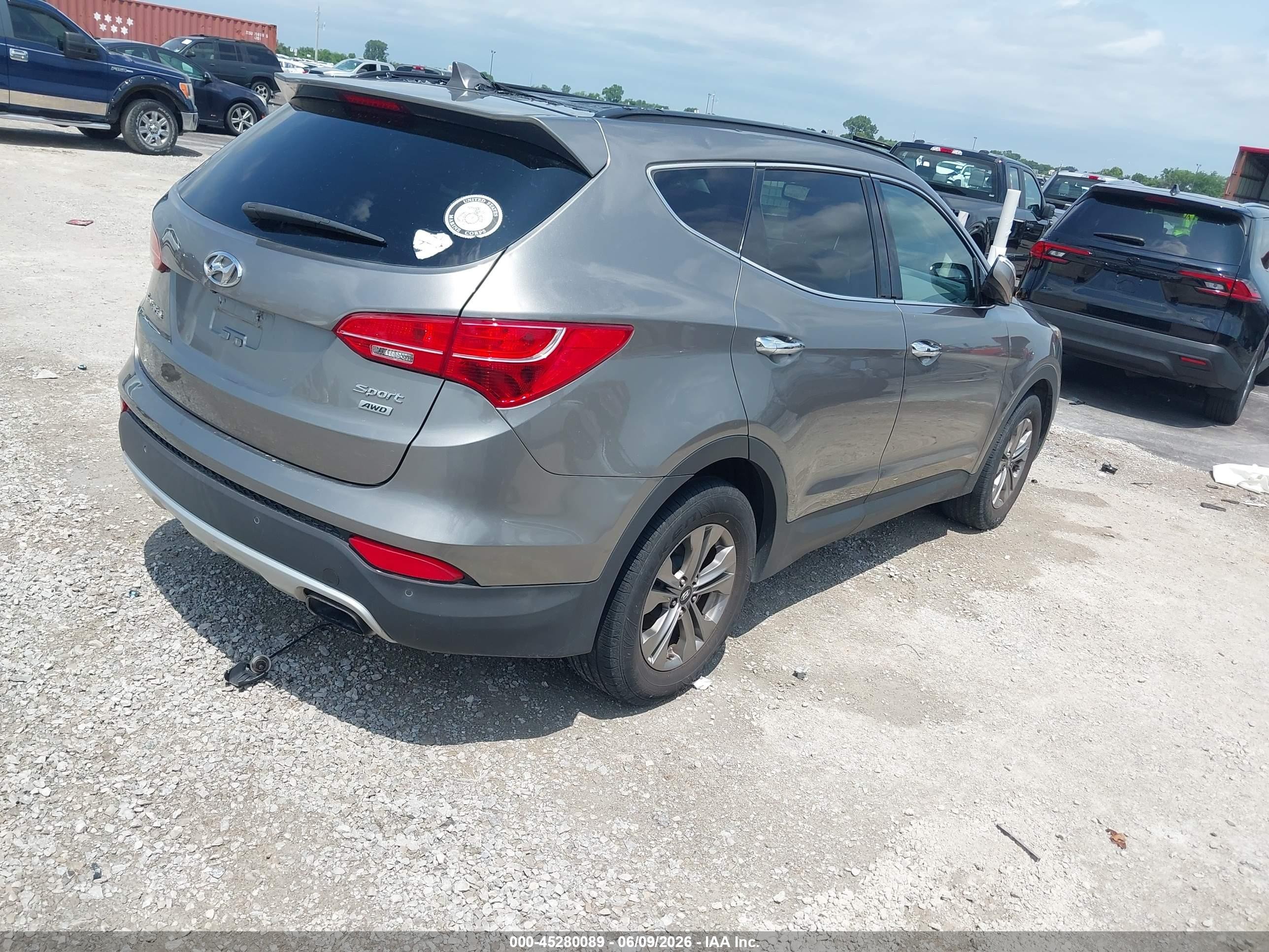 2016 Hyundai Santa Fe Sport 2.4l Gray vin: 5XYZUDLB8GG362100