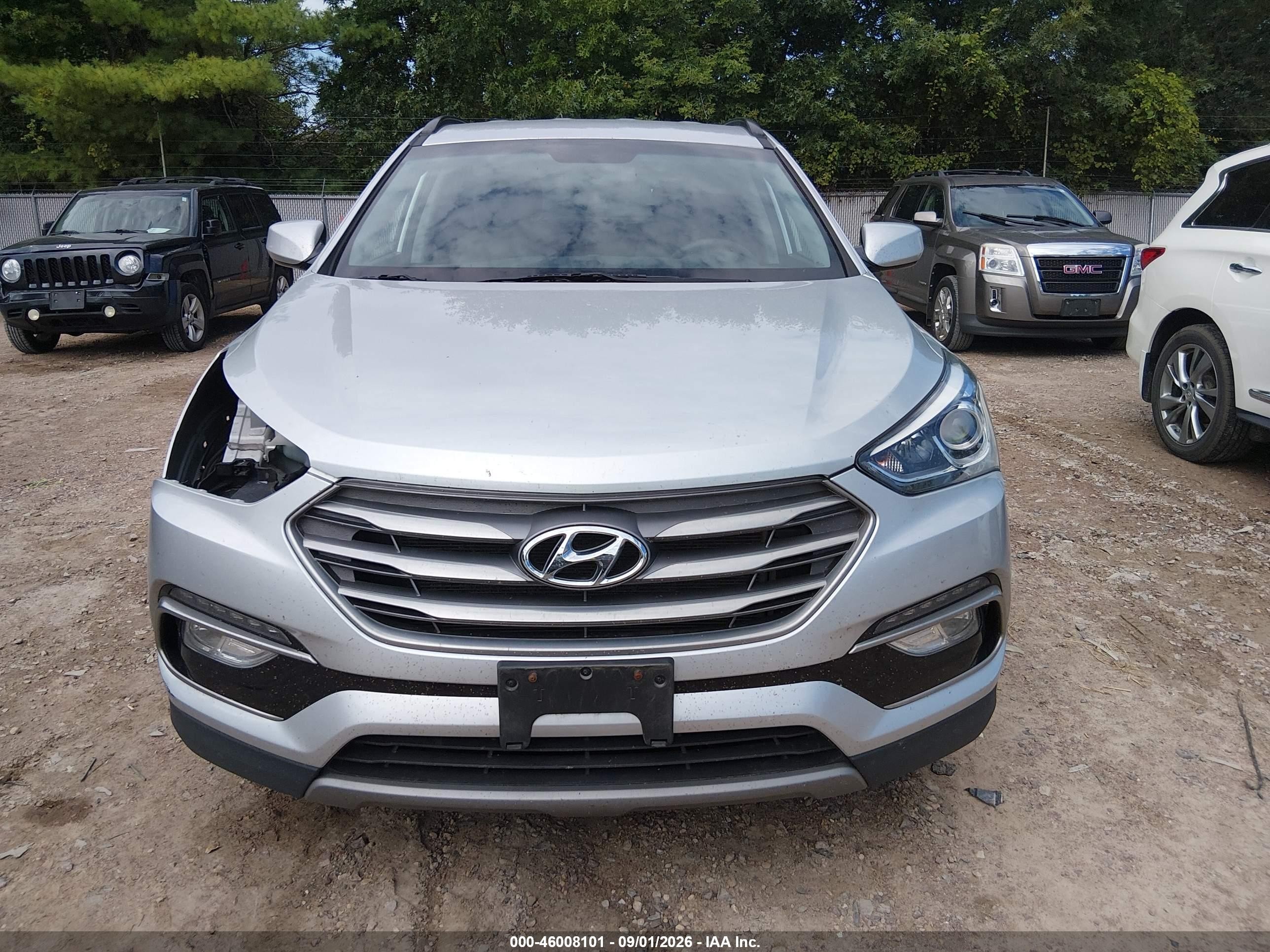 2017 Hyundai Santa Fe Sport 2.4l Silver vin: 5XYZUDLB8HG385443